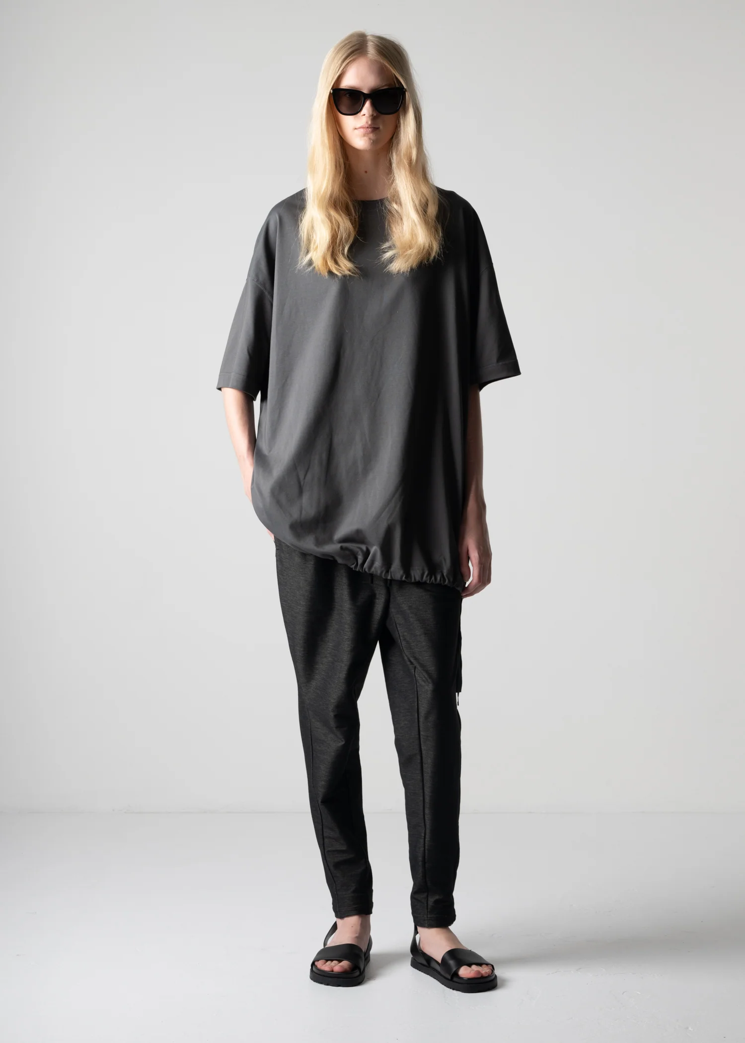 14 ALEXA TROUSERS / LIGHT DENIM-LOOK JERSEY - C12 - Image 10