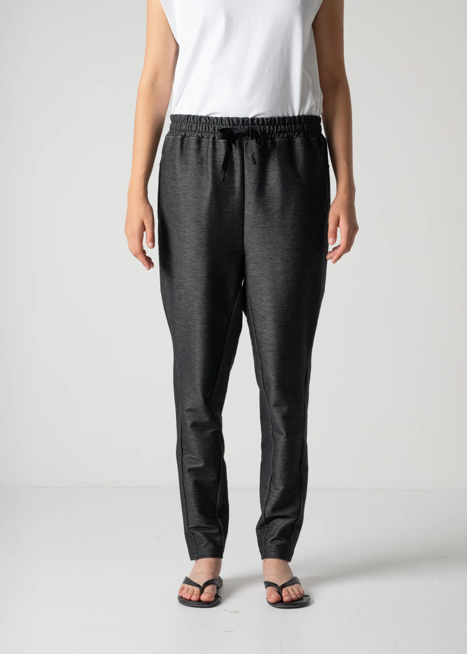 14 ALEXA TROUSERS / LIGHT DENIM-LOOK JERSEY - C12 - Image 11