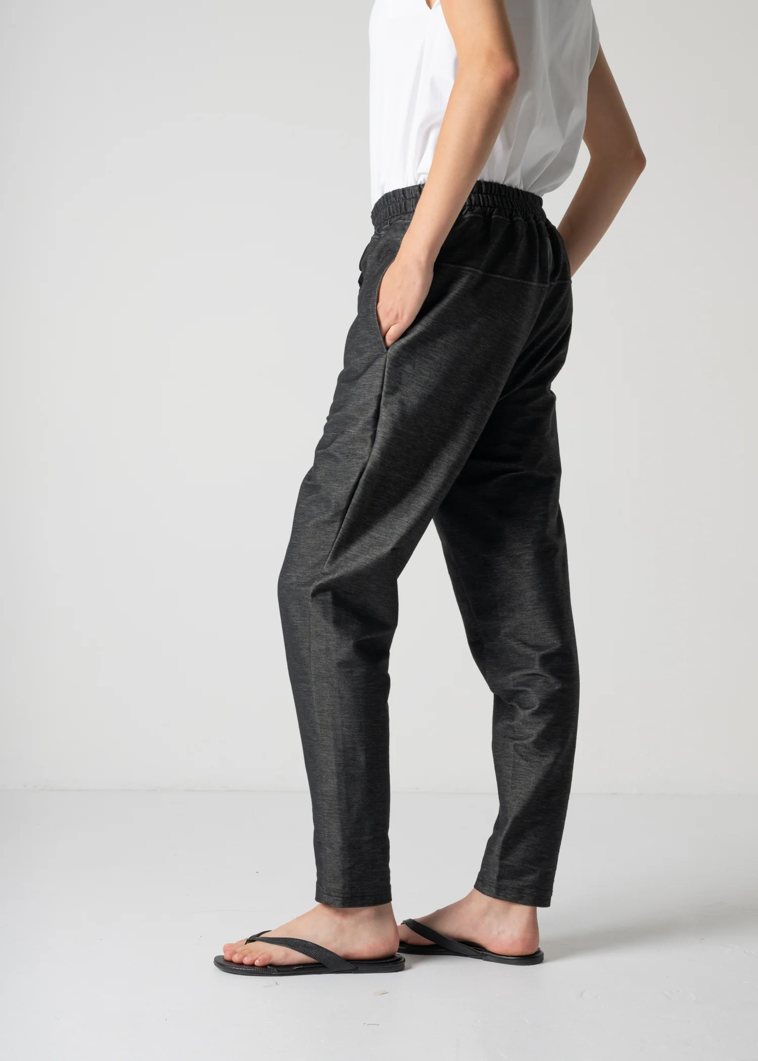 14 ALEXA TROUSERS / LIGHT DENIM-LOOK JERSEY - C12 - Image 13