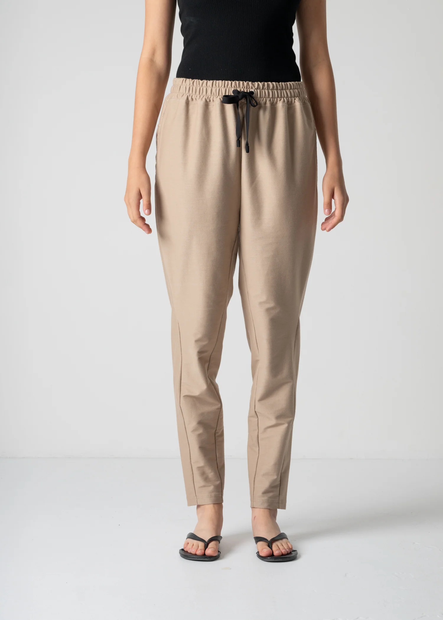 14 ALEXA TROUSERS / LIGHT DENIM-LOOK JERSEY - C12 - Image 3