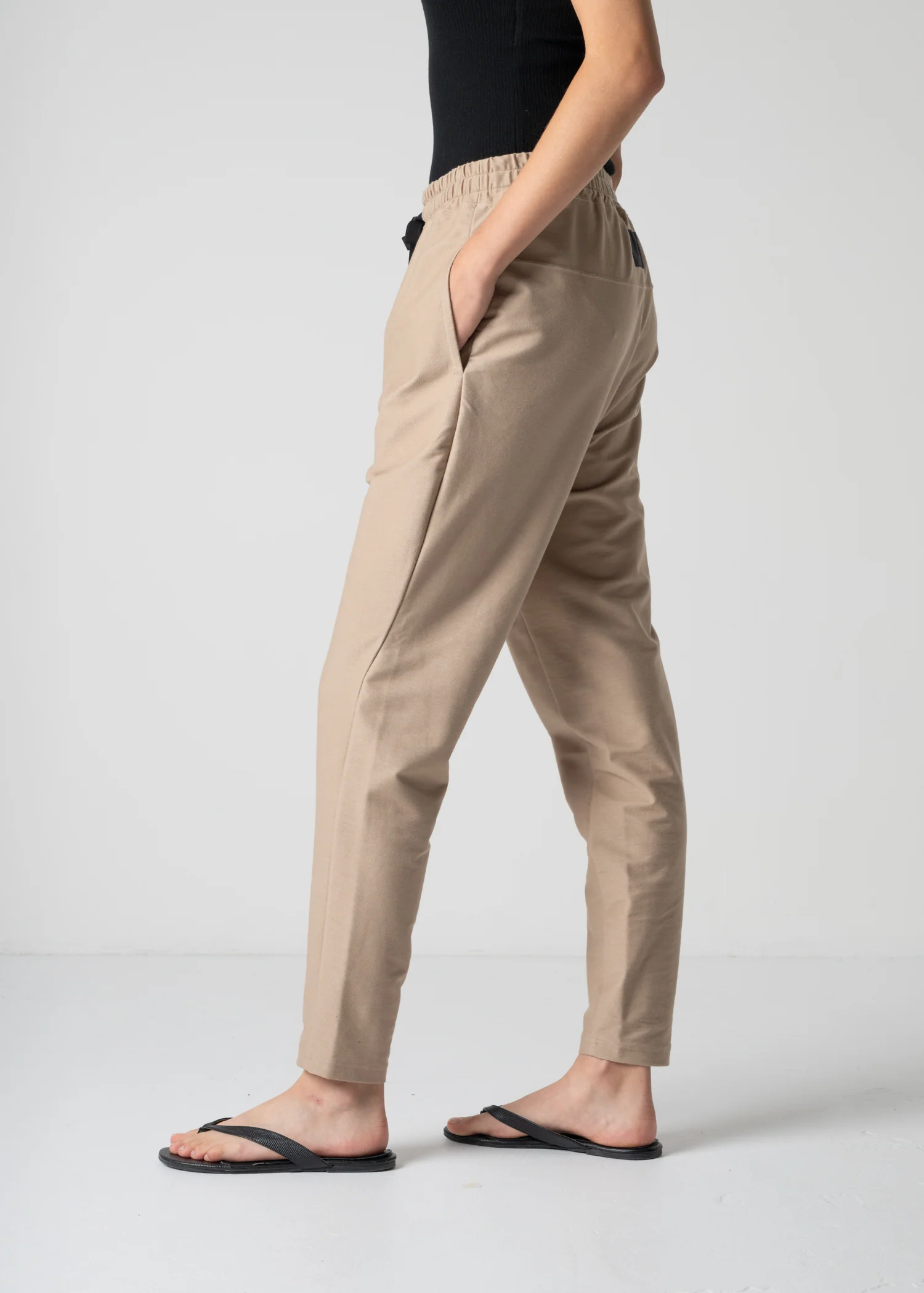 14 ALEXA TROUSERS / LIGHT DENIM-LOOK JERSEY - C12 - Image 6