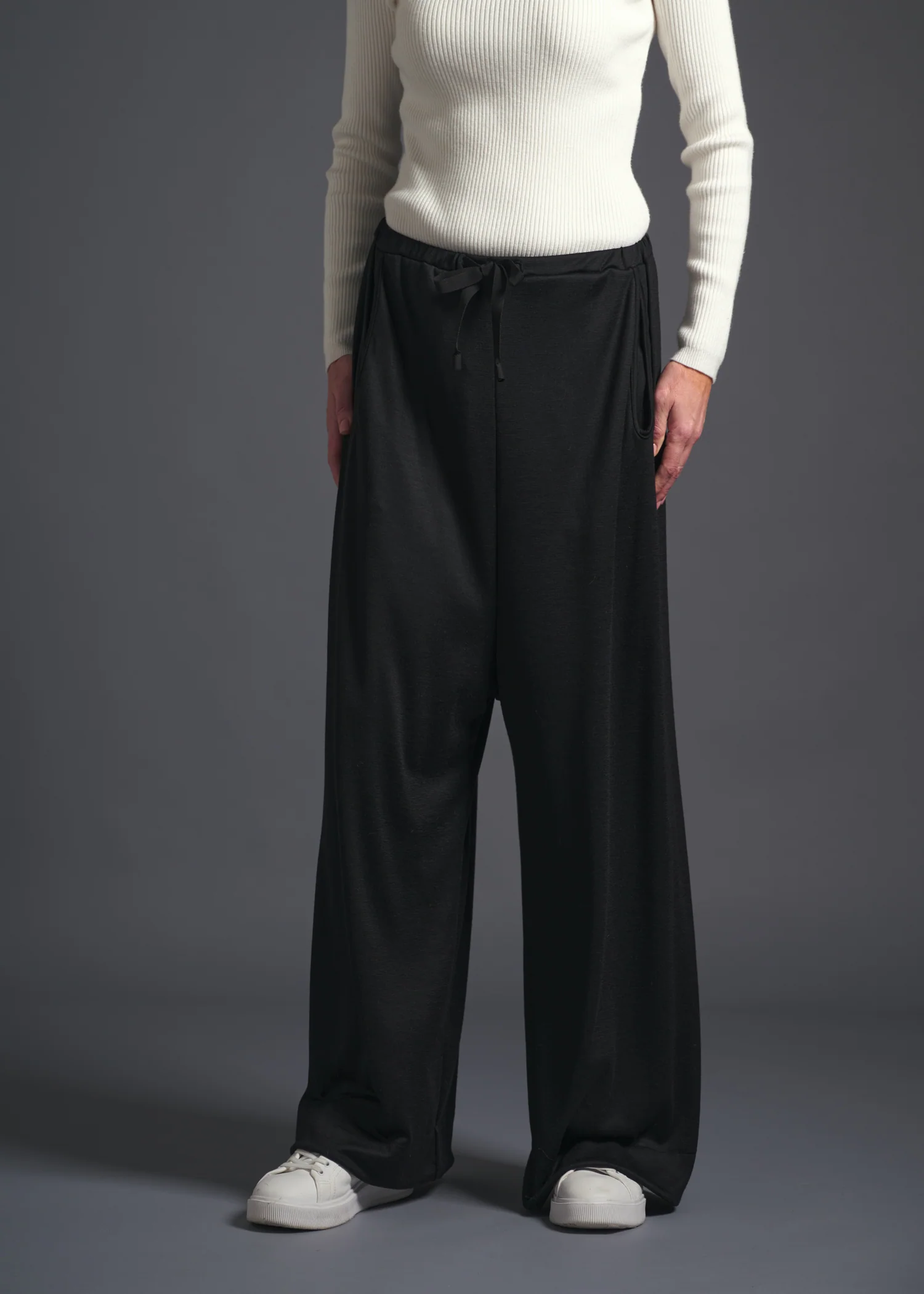 40 ALISON TROUSERS / HIGH GAUGE PURE WOOL JERSEY - C13 - Image 14