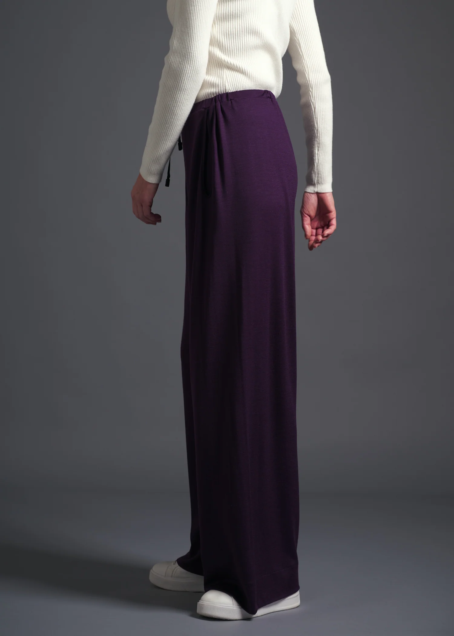 40 ALISON TROUSERS / HIGH GAUGE PURE WOOL JERSEY - C13 - Image 2