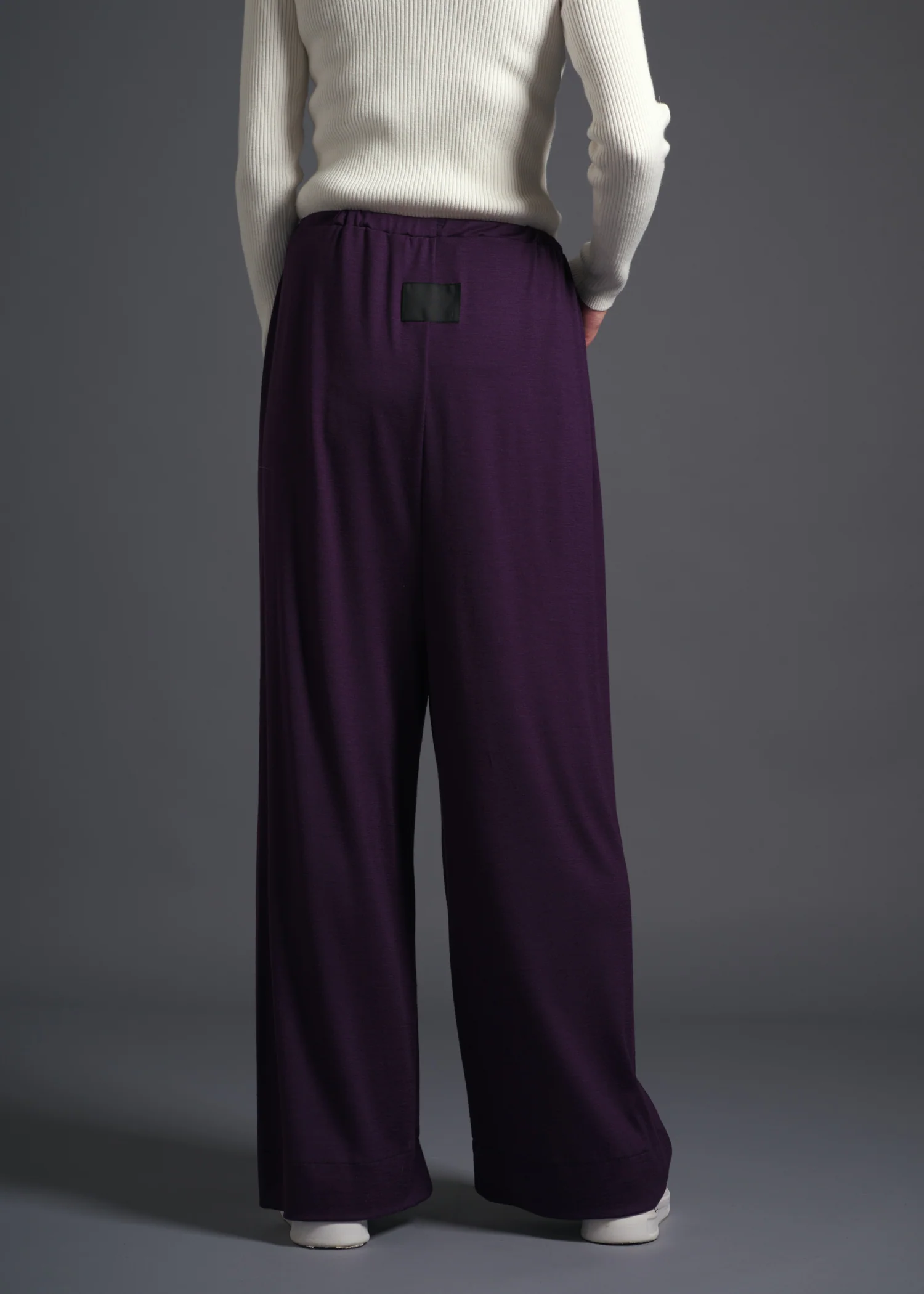 40 ALISON TROUSERS / HIGH GAUGE PURE WOOL JERSEY - C13 - Image 3