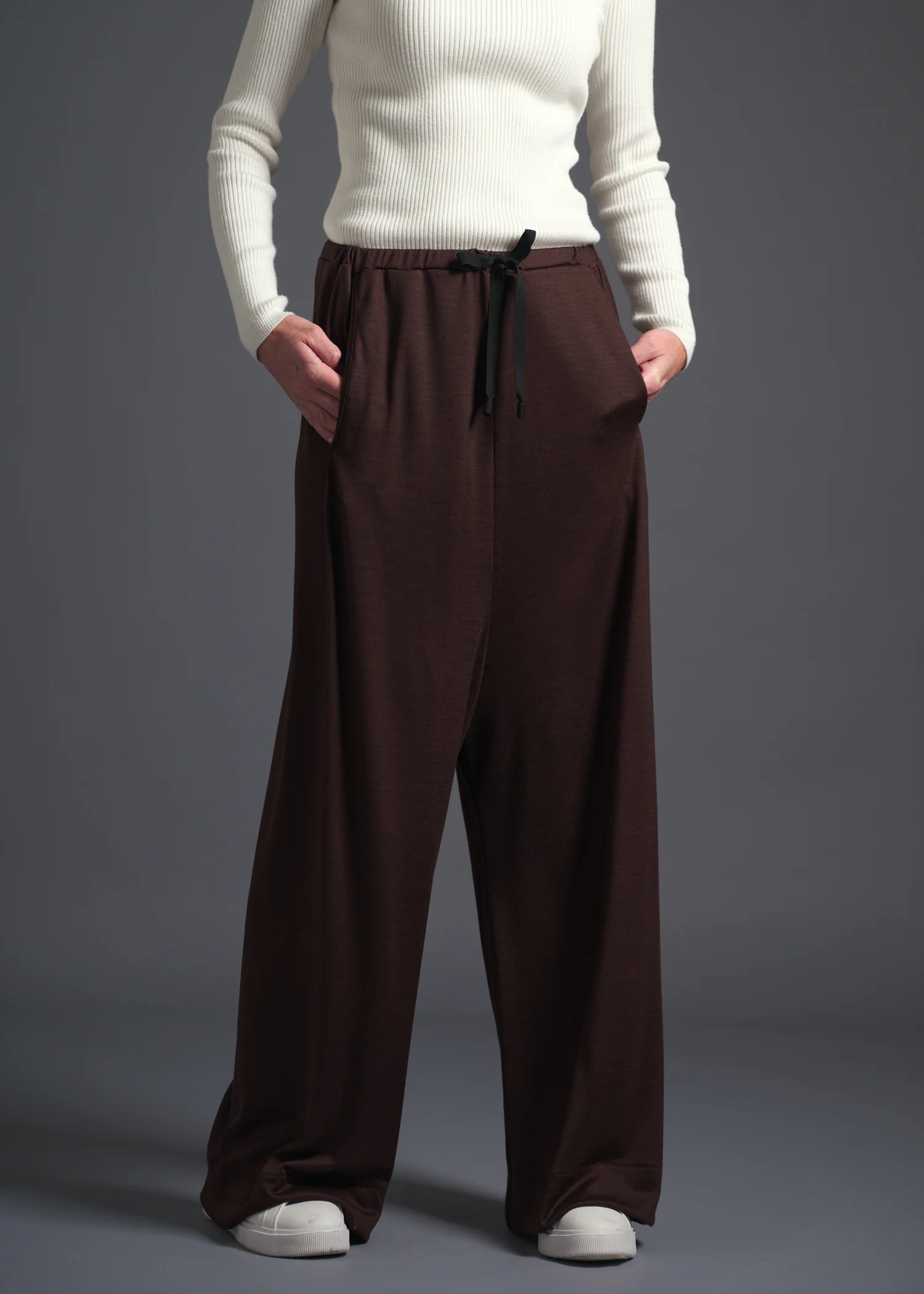 40 ALISON TROUSERS / HIGH GAUGE PURE WOOL JERSEY - C13 - Image 6