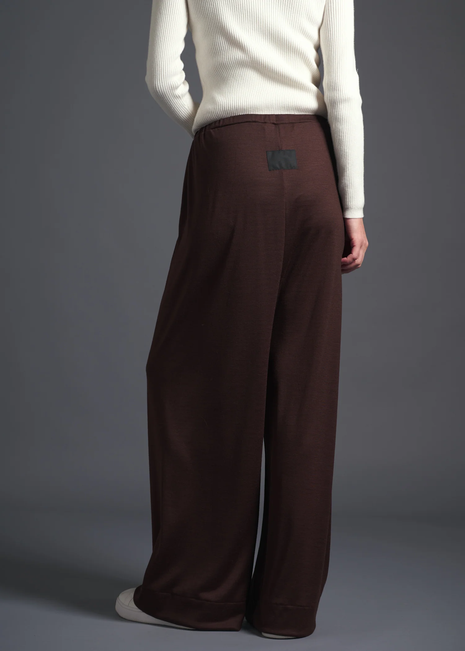 40 ALISON TROUSERS / HIGH GAUGE PURE WOOL JERSEY - C13 - Image 8