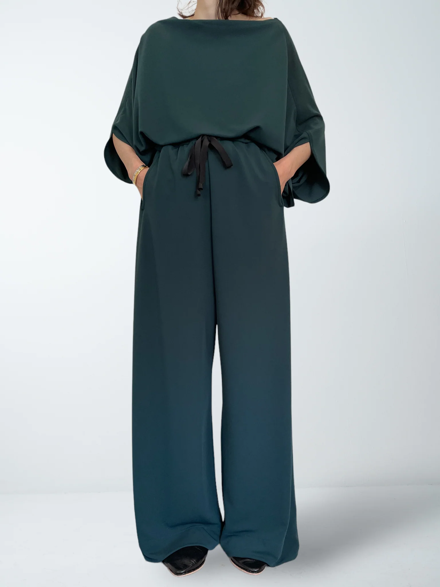 ALISON TROUSERS / MAT STRECH PONCH - ONLINE STORE EXCLUSIVE - Image 4