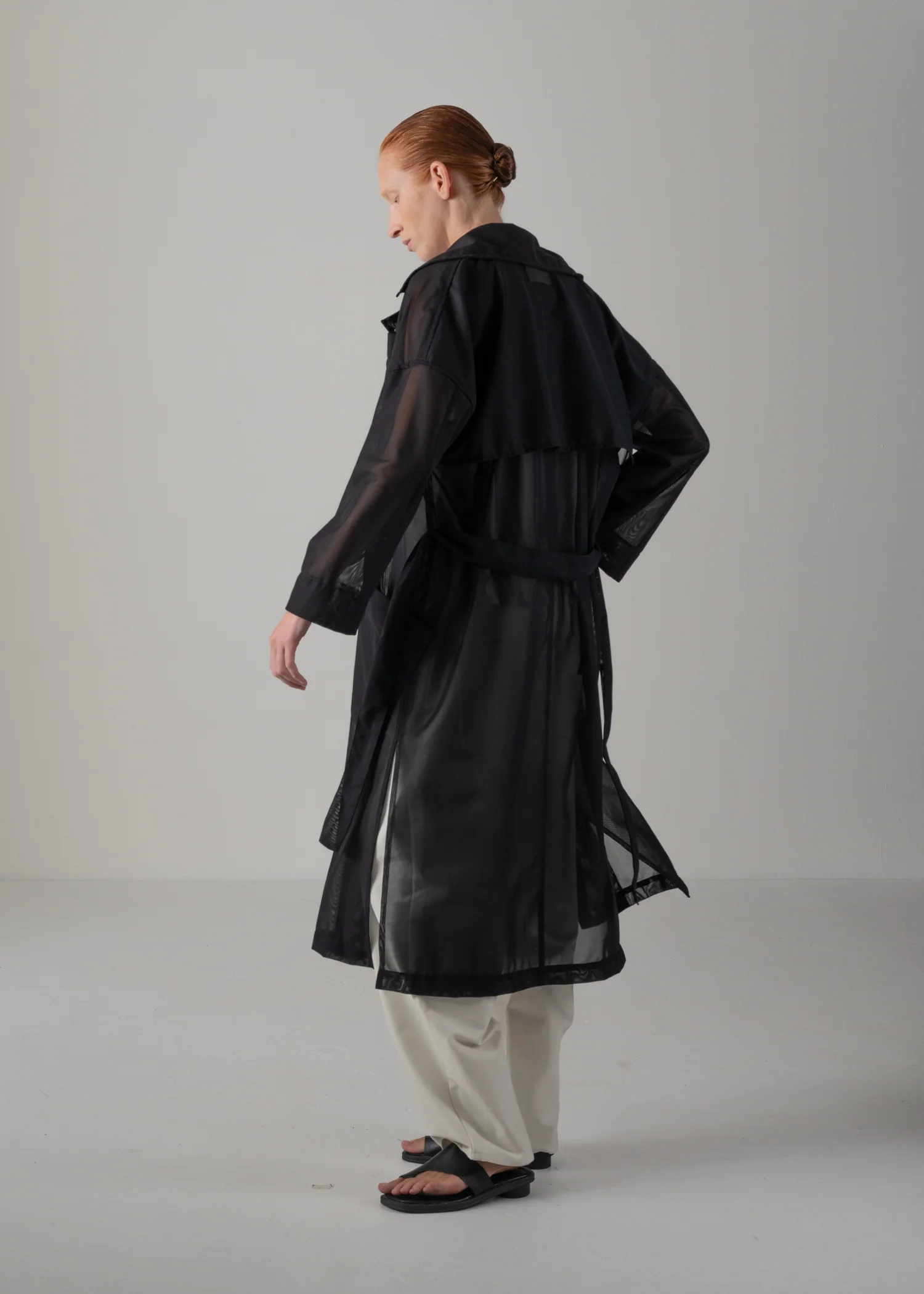 03 DOMINIQUE TRENCH COAT / SHEER RUSSELL JERSEY - C14 - Image 2