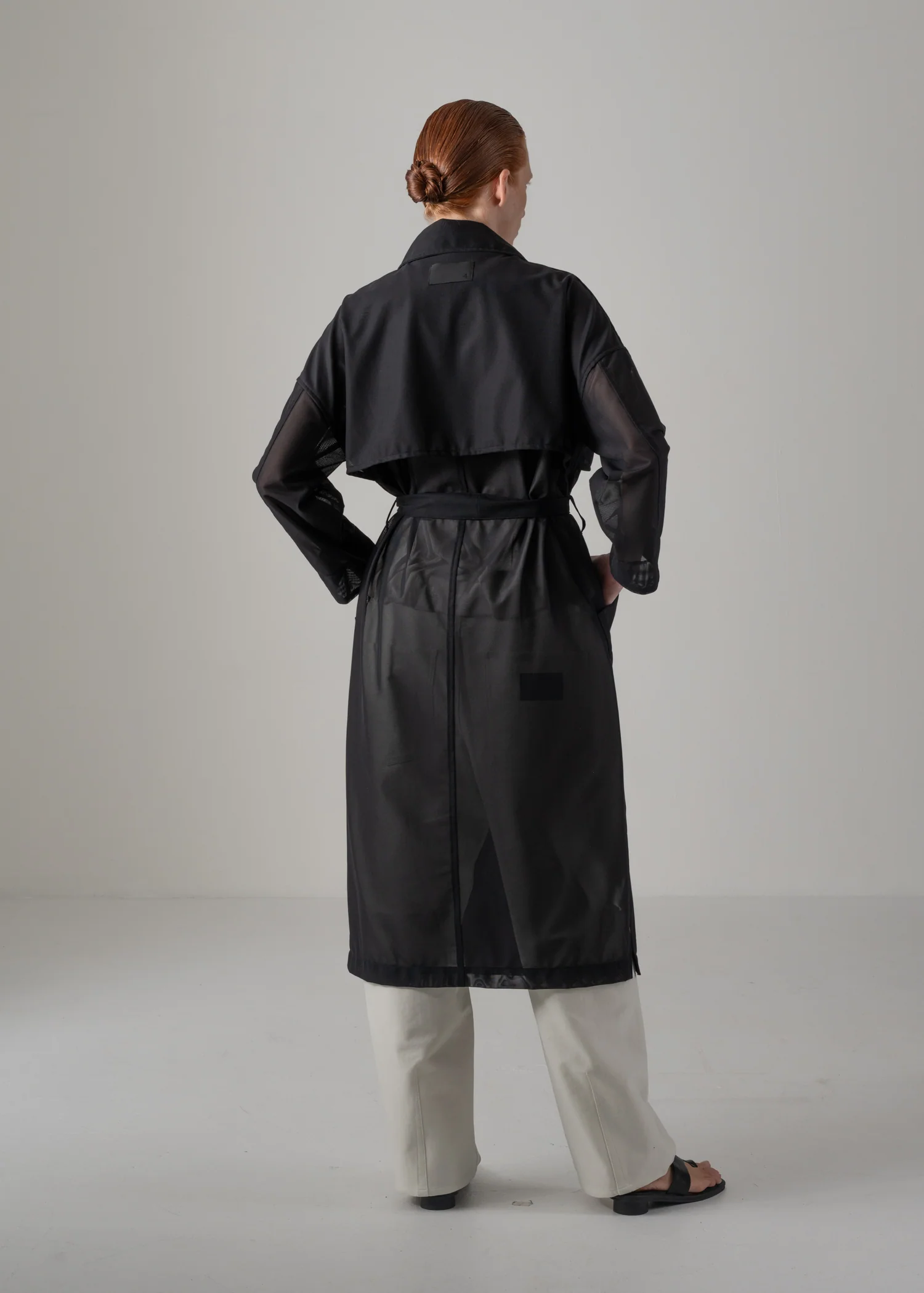 03 DOMINIQUE TRENCH COAT / SHEER RUSSELL JERSEY - C14 - Image 3