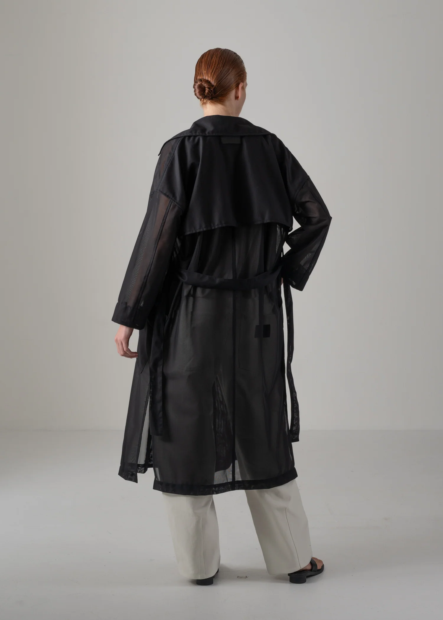 03 DOMINIQUE TRENCH COAT / SHEER RUSSELL JERSEY - C14 - Image 6