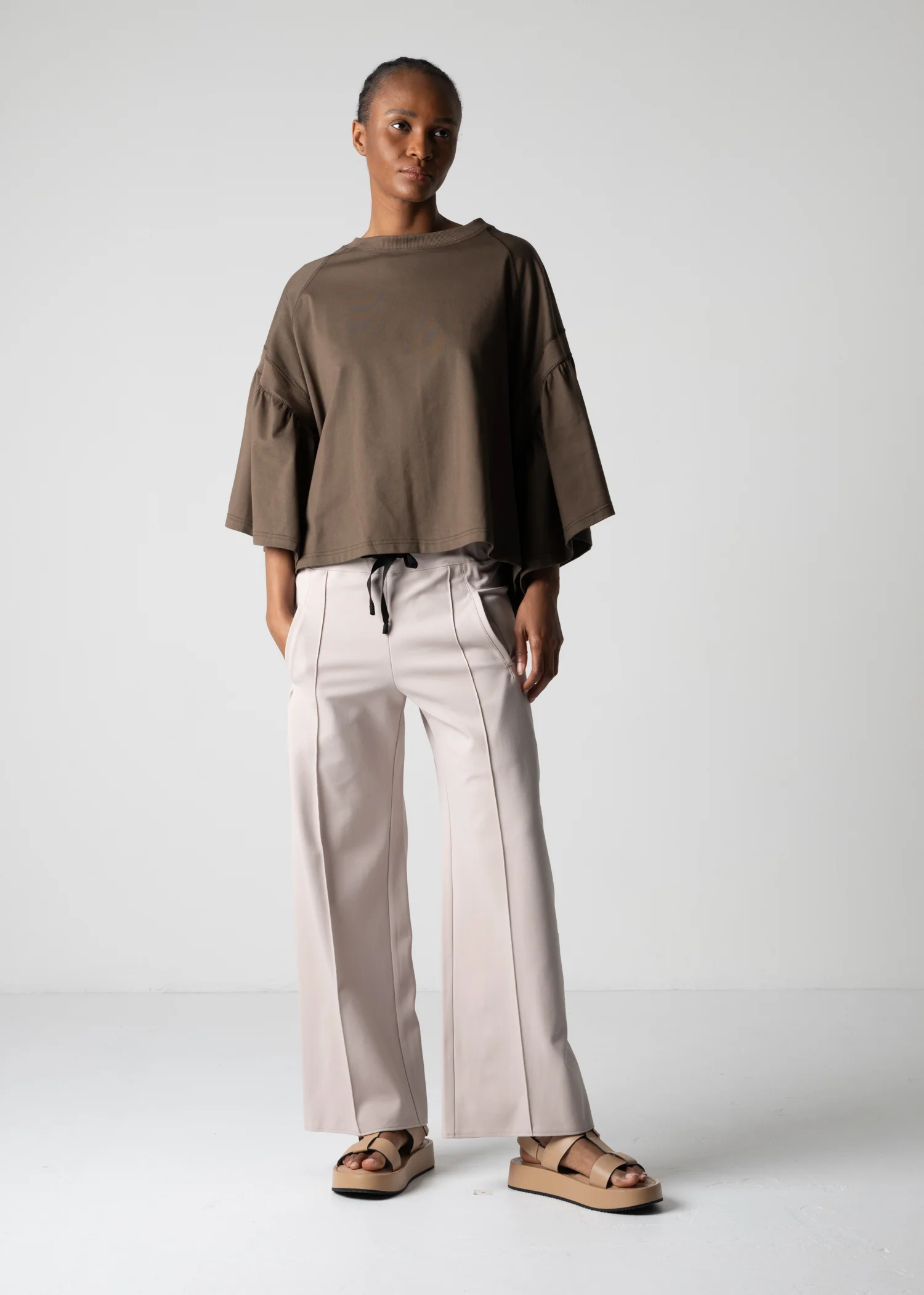 08 GALAXY SEMI-WIDE TROUSERS / HIGH TWISTED AMUNDSEN JERSEY - C12 - Image 10