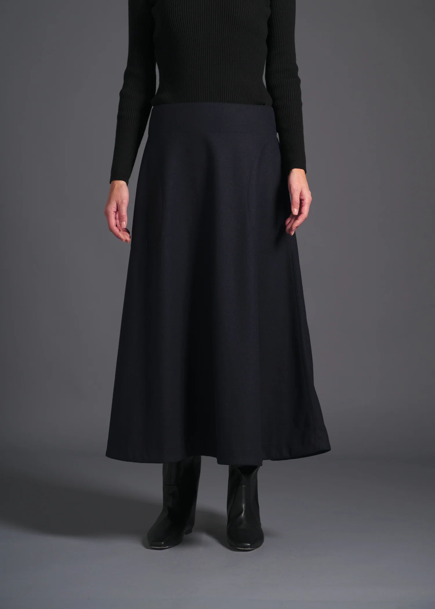 23 GEMMA FLARED SKIRT / SOFT FLANNEL JERSEY - C13 - Image 5