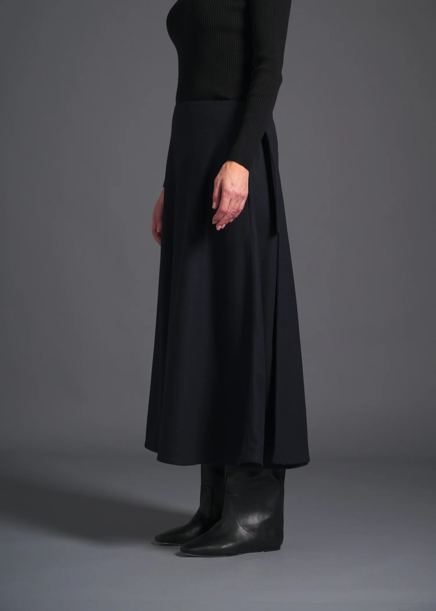 23 GEMMA FLARED SKIRT / SOFT FLANNEL JERSEY - C13 - Image 6