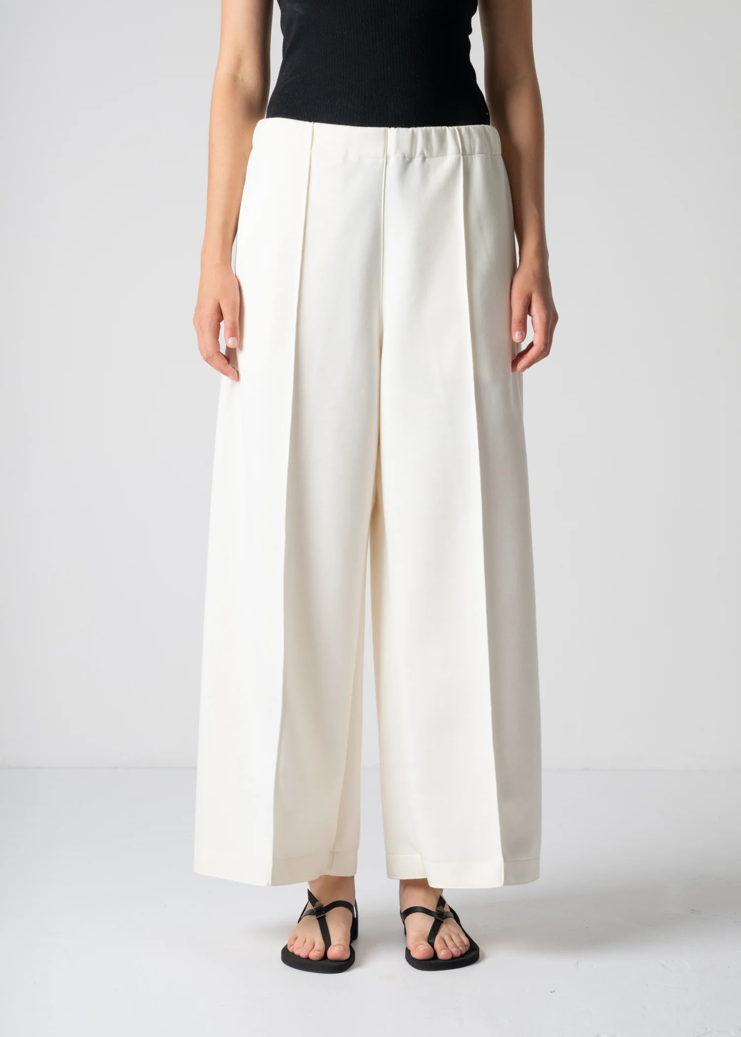 13 GENEVA WIDELEG TROUSERS / DOUBLE AIR COTTON BLEND JERSEY - C12 - Image 11