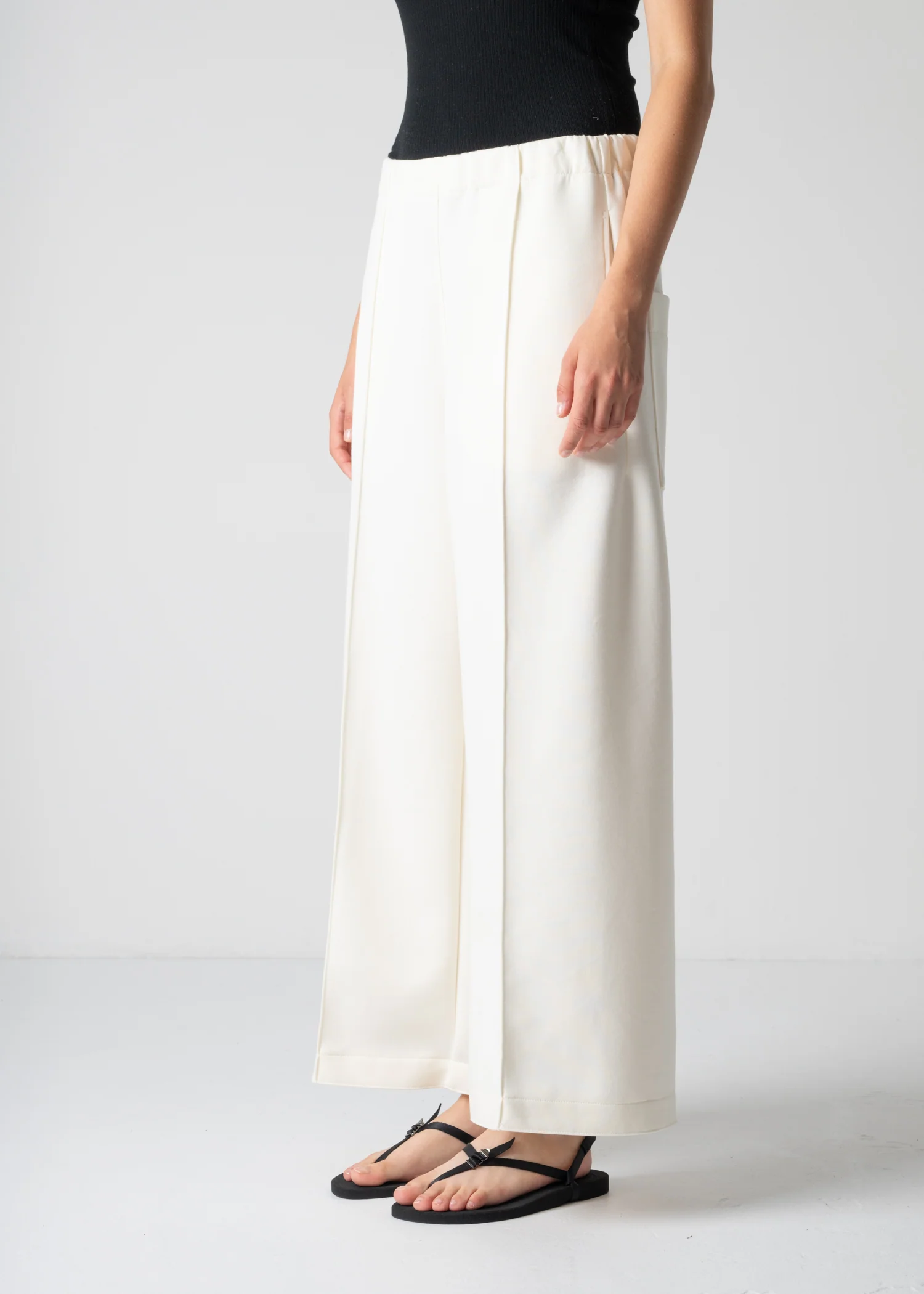 13 GENEVA WIDELEG TROUSERS / DOUBLE AIR COTTON BLEND JERSEY - C12 - Image 12