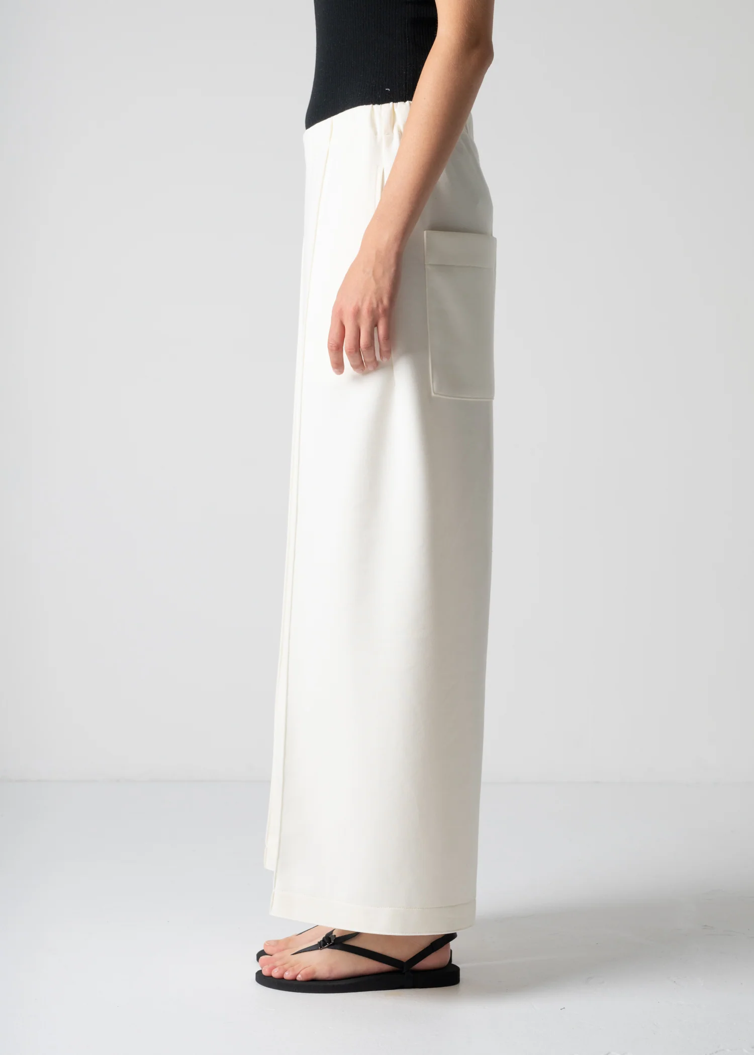 13 GENEVA WIDELEG TROUSERS / DOUBLE AIR COTTON BLEND JERSEY - C12 - Image 13