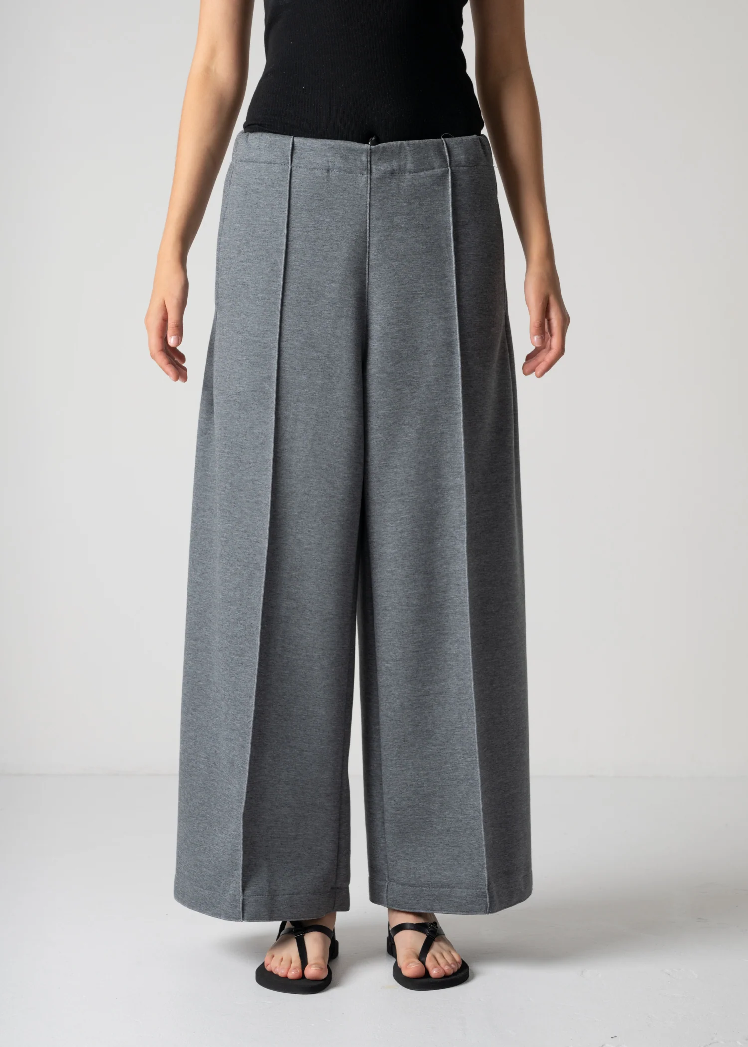 13 GENEVA WIDELEG TROUSERS / DOUBLE AIR COTTON BLEND JERSEY - C12 - Image 19
