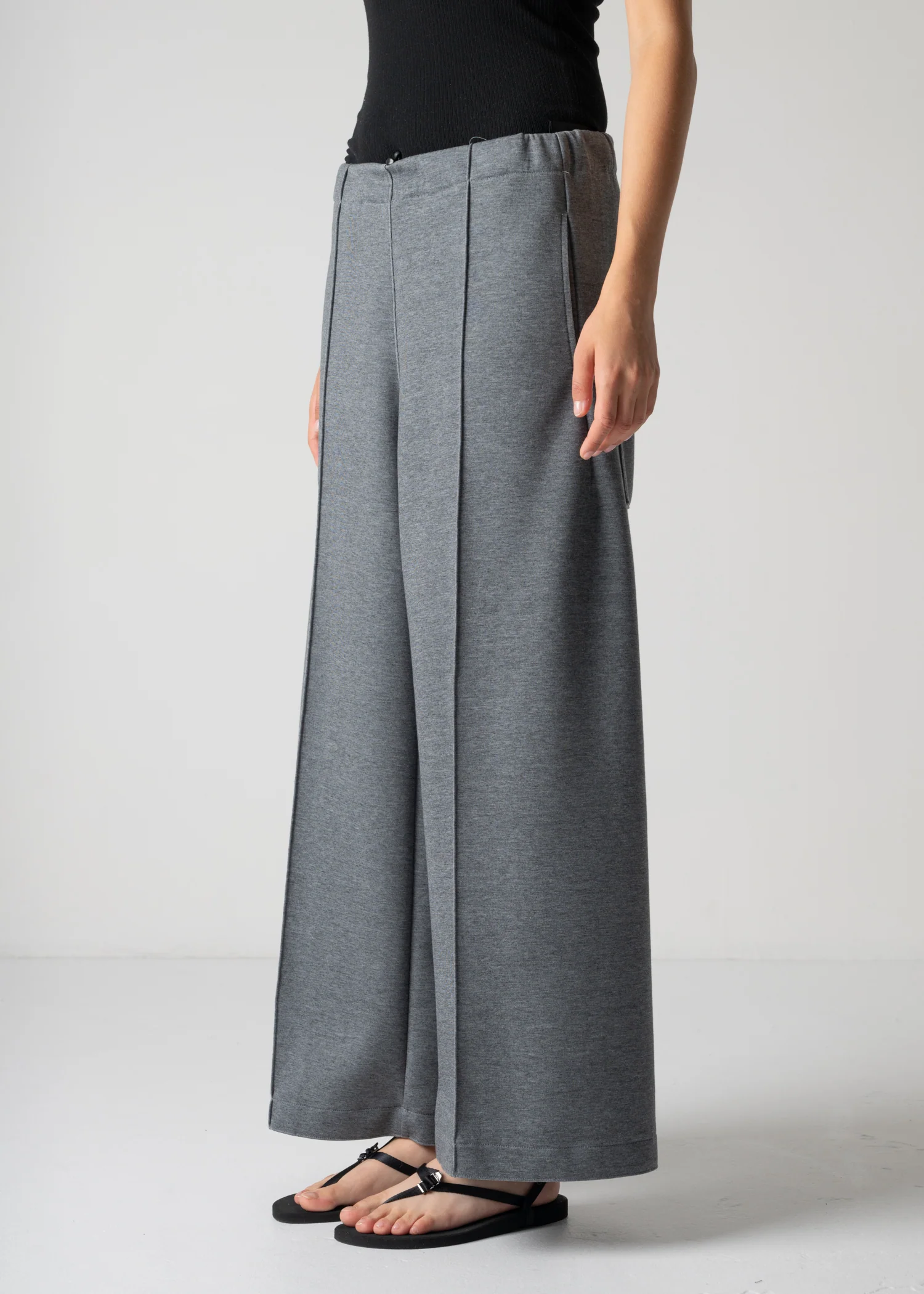 13 GENEVA WIDELEG TROUSERS / DOUBLE AIR COTTON BLEND JERSEY - C12 - Image 20