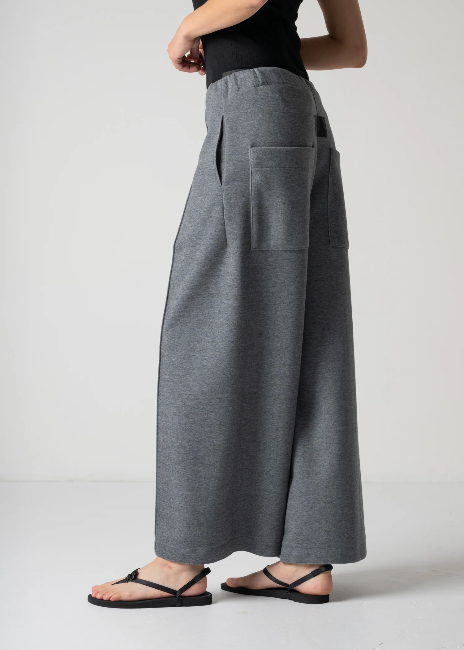13 GENEVA WIDELEG TROUSERS / DOUBLE AIR COTTON BLEND JERSEY - C12 - Image 22