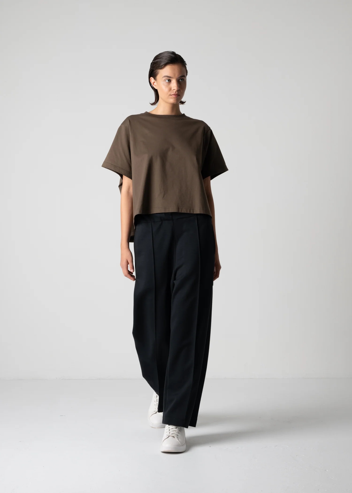 13 GENEVA WIDELEG TROUSERS / DOUBLE AIR COTTON BLEND JERSEY - C12 - Image 26