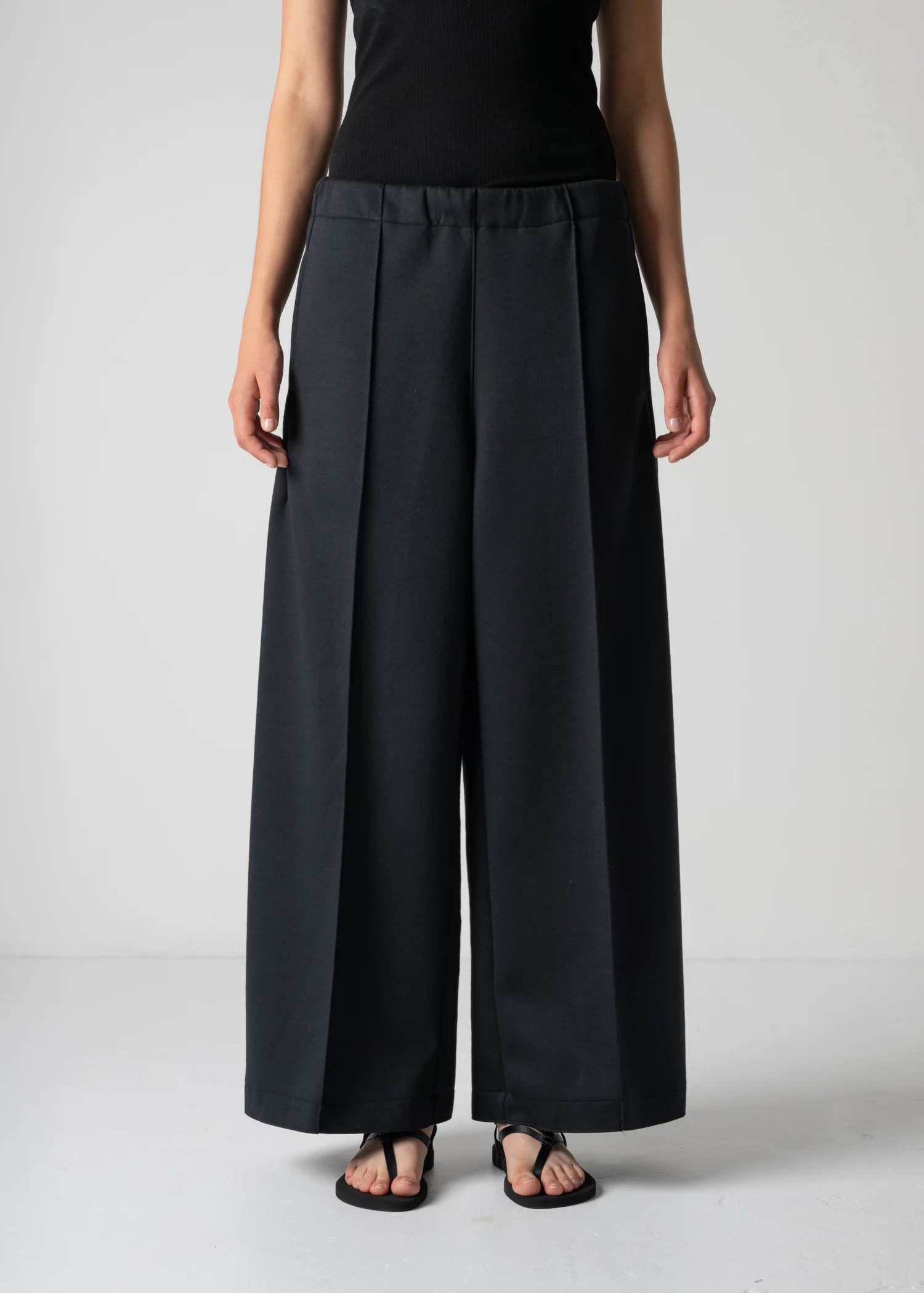 13 GENEVA WIDELEG TROUSERS / DOUBLE AIR COTTON BLEND JERSEY - C12 - Image 27