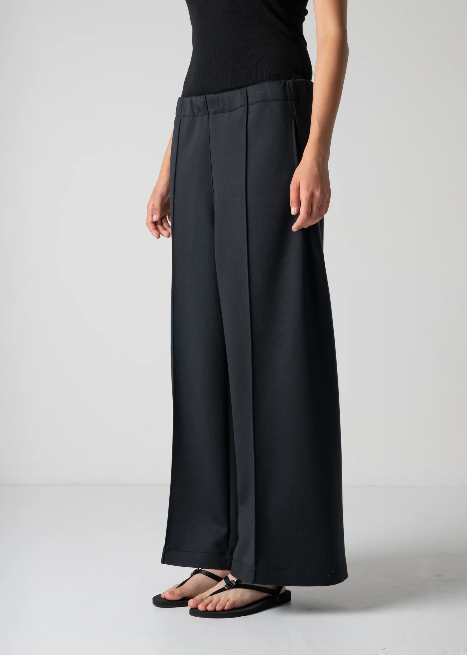 13 GENEVA WIDELEG TROUSERS / DOUBLE AIR COTTON BLEND JERSEY - C12 - Image 28