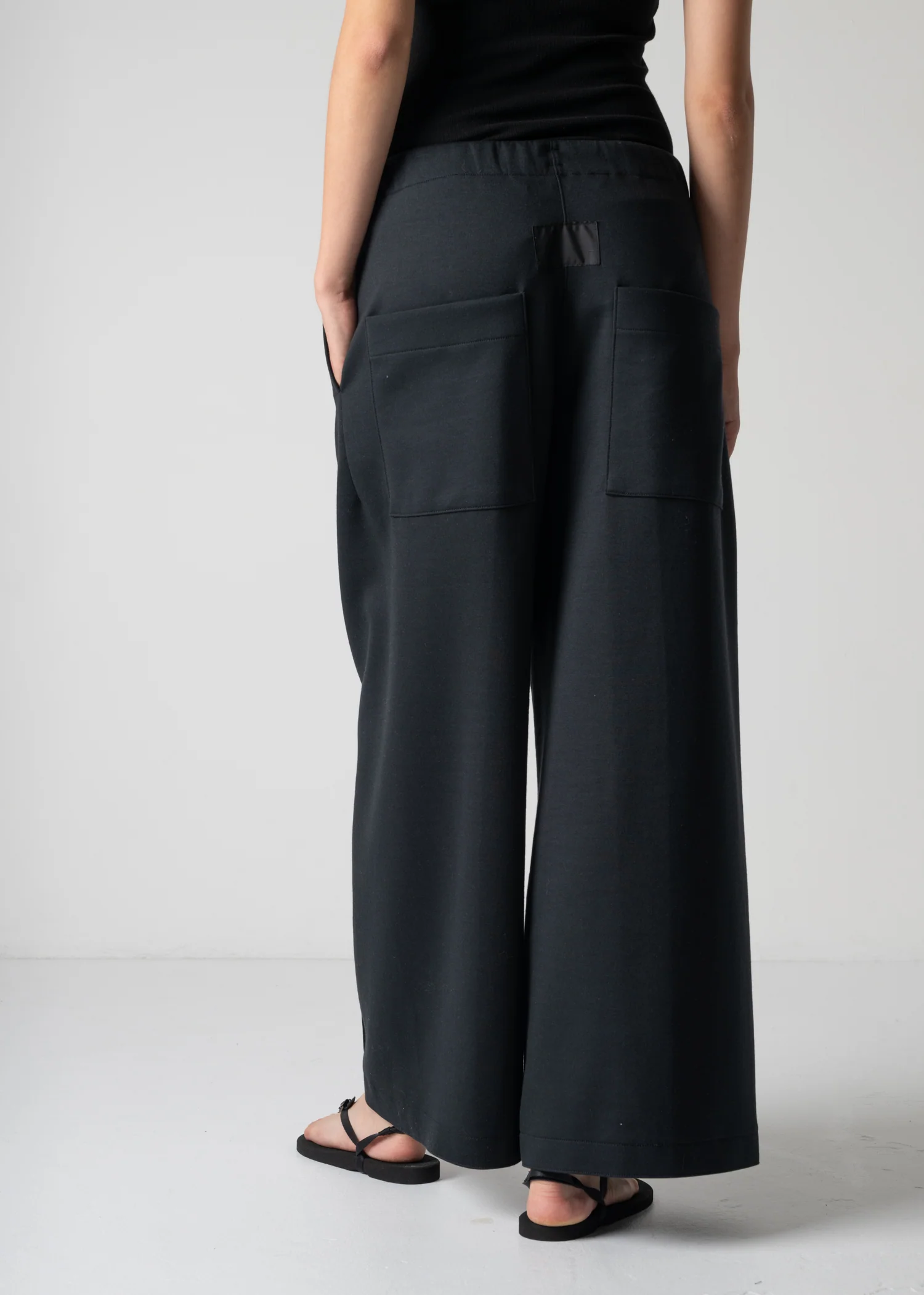 13 GENEVA WIDELEG TROUSERS / DOUBLE AIR COTTON BLEND JERSEY - C12 - Image 31