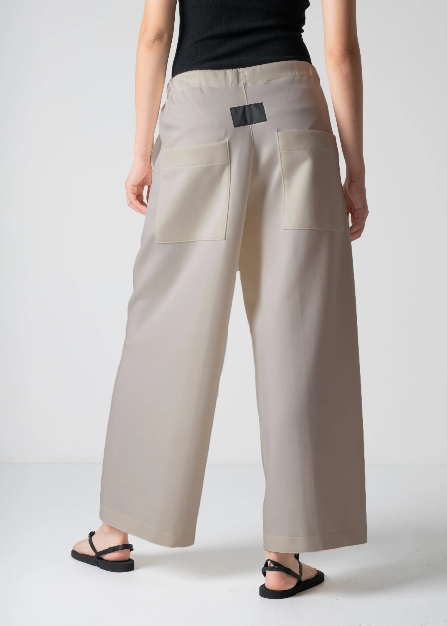 13 GENEVA WIDELEG TROUSERS / DOUBLE AIR COTTON BLEND JERSEY - C12 - Image 36