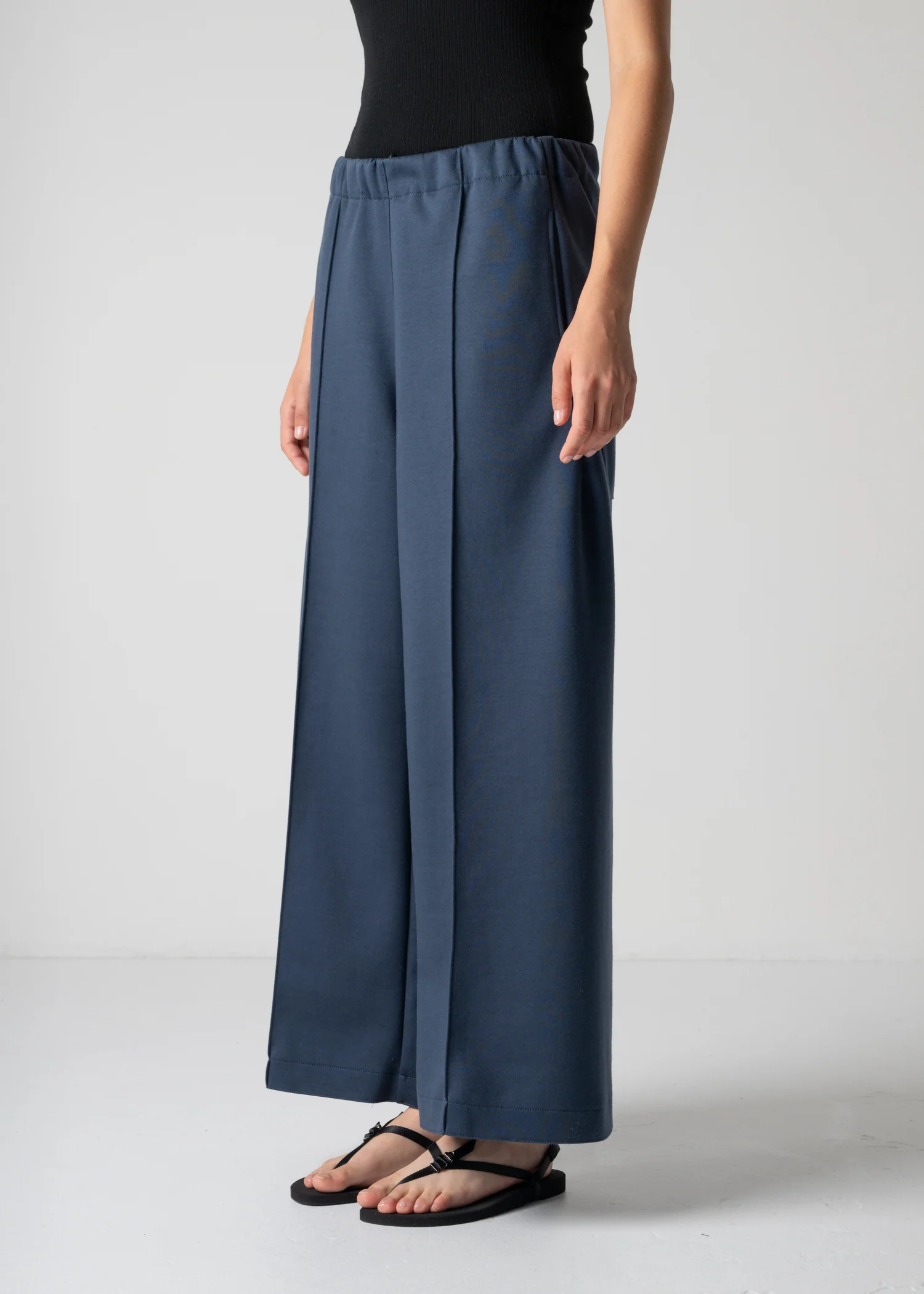 13 GENEVA WIDELEG TROUSERS / DOUBLE AIR COTTON BLEND JERSEY - C12 - Image 4