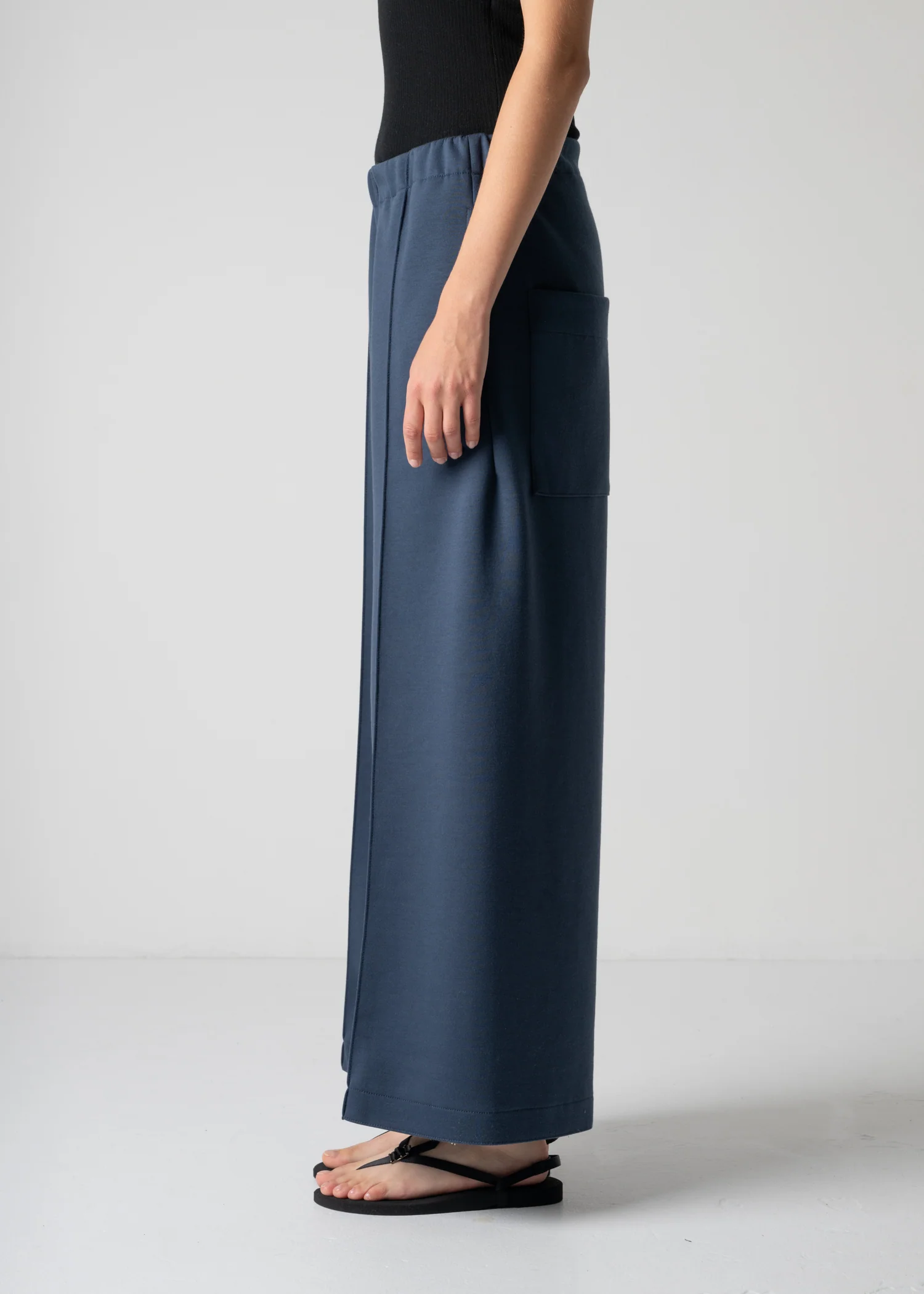 13 GENEVA WIDELEG TROUSERS / DOUBLE AIR COTTON BLEND JERSEY - C12 - Image 6