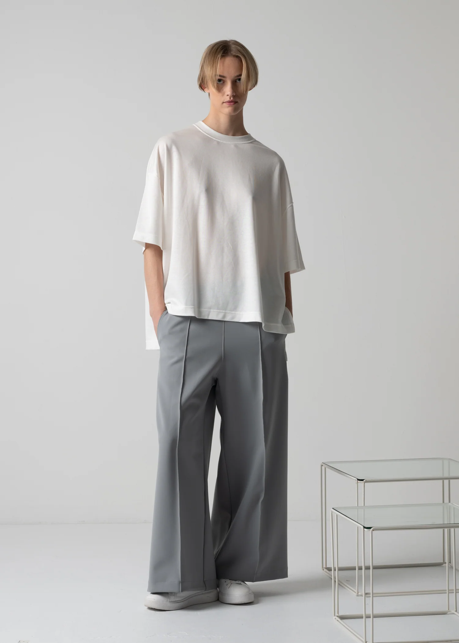 GENEVA WIDELEG TROUSERS / HIGH DENSITY 2WAY STRETCH - ONLINE STORE EXCLUSIVE - Image 11