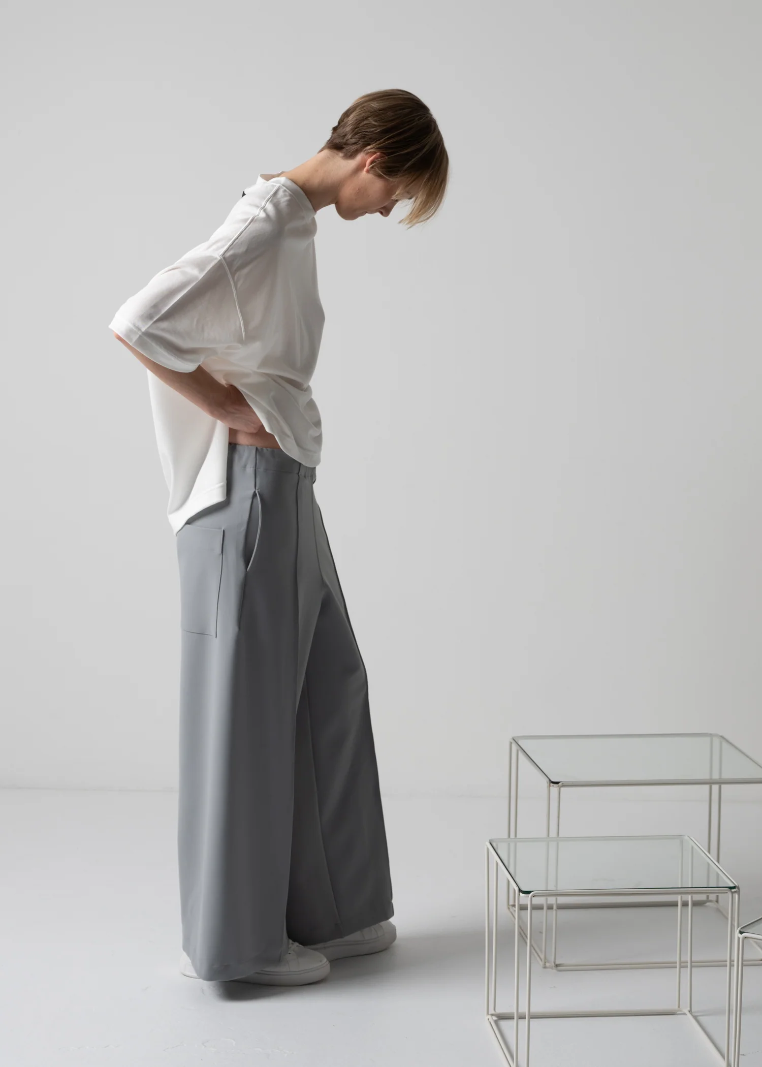 GENEVA WIDELEG TROUSERS / HIGH DENSITY 2WAY STRETCH - ONLINE STORE EXCLUSIVE - Image 12