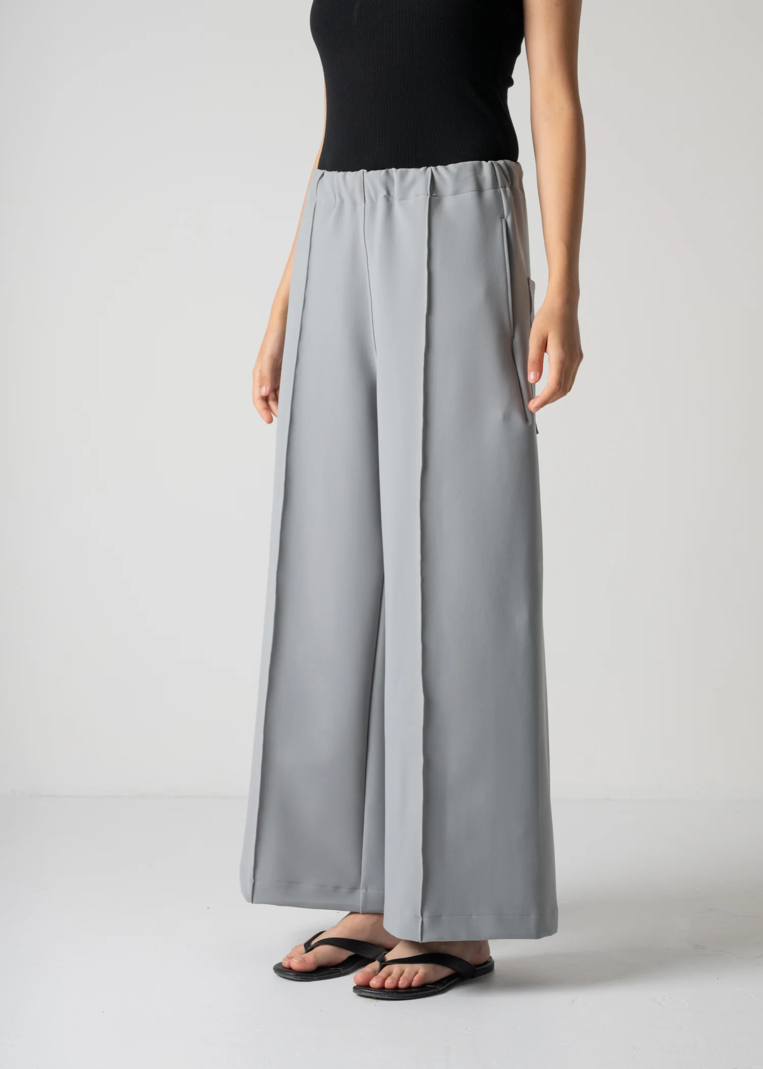 GENEVA WIDELEG TROUSERS / HIGH DENSITY 2WAY STRETCH - ONLINE STORE EXCLUSIVE - Image 15