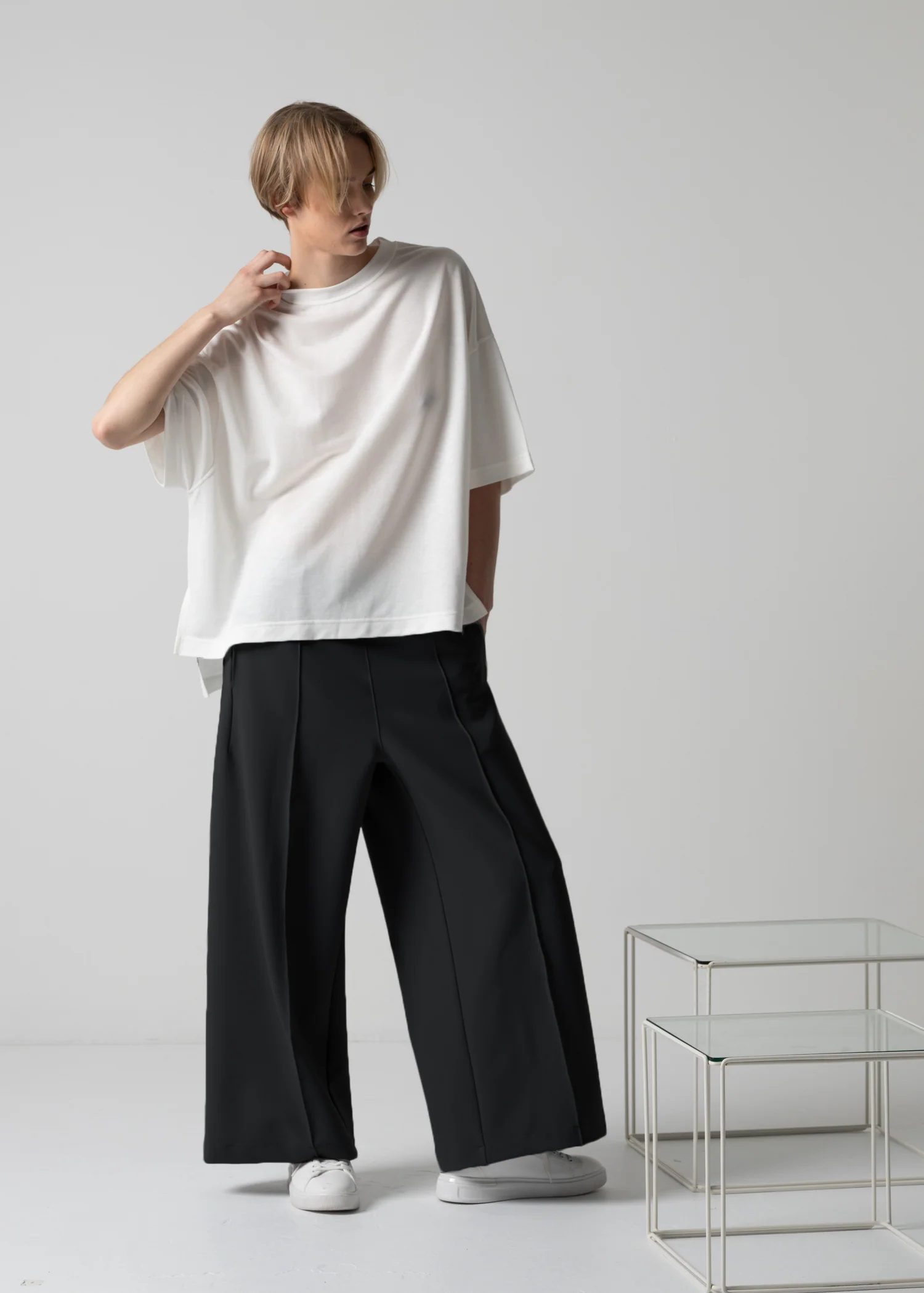 GENEVA WIDELEG TROUSERS / HIGH DENSITY 2WAY STRETCH - ONLINE STORE EXCLUSIVE - Image 21