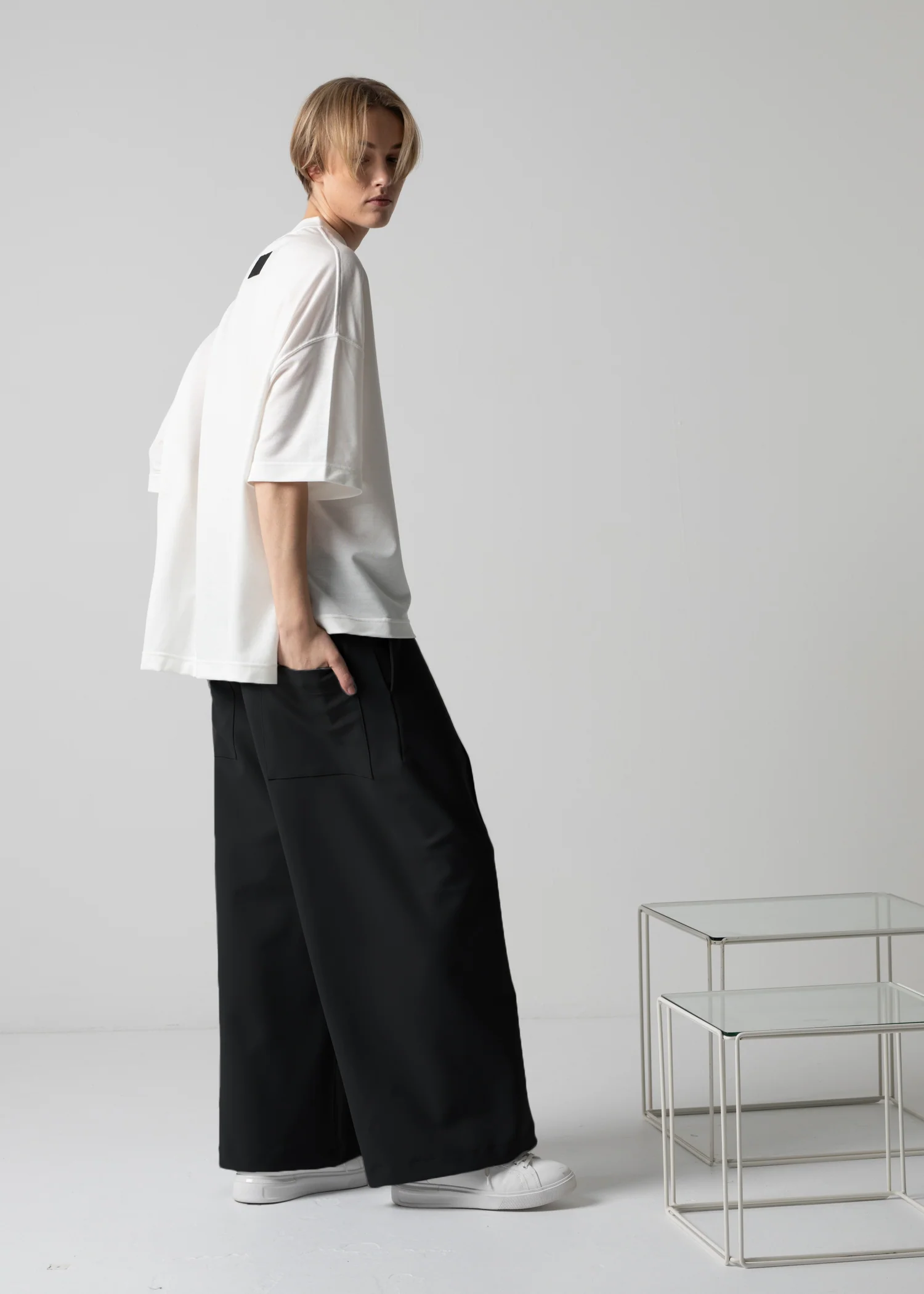 GENEVA WIDELEG TROUSERS / HIGH DENSITY 2WAY STRETCH - ONLINE STORE EXCLUSIVE - Image 22