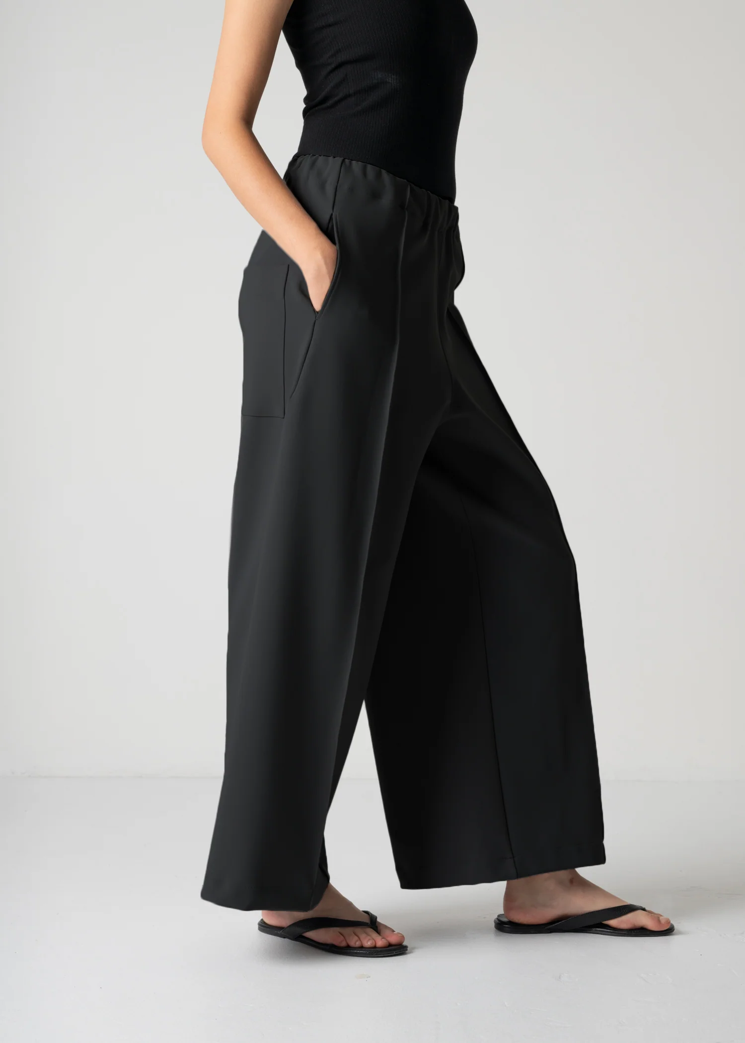 GENEVA WIDELEG TROUSERS / HIGH DENSITY 2WAY STRETCH - ONLINE STORE EXCLUSIVE - Image 25
