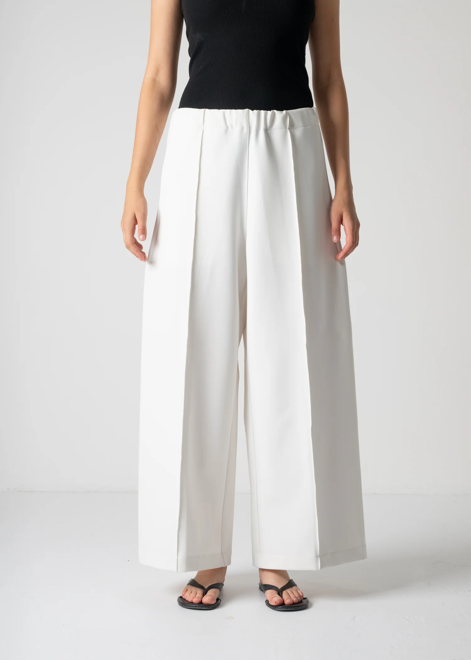 GENEVA WIDELEG TROUSERS / HIGH DENSITY 2WAY STRETCH - ONLINE STORE EXCLUSIVE - Image 4