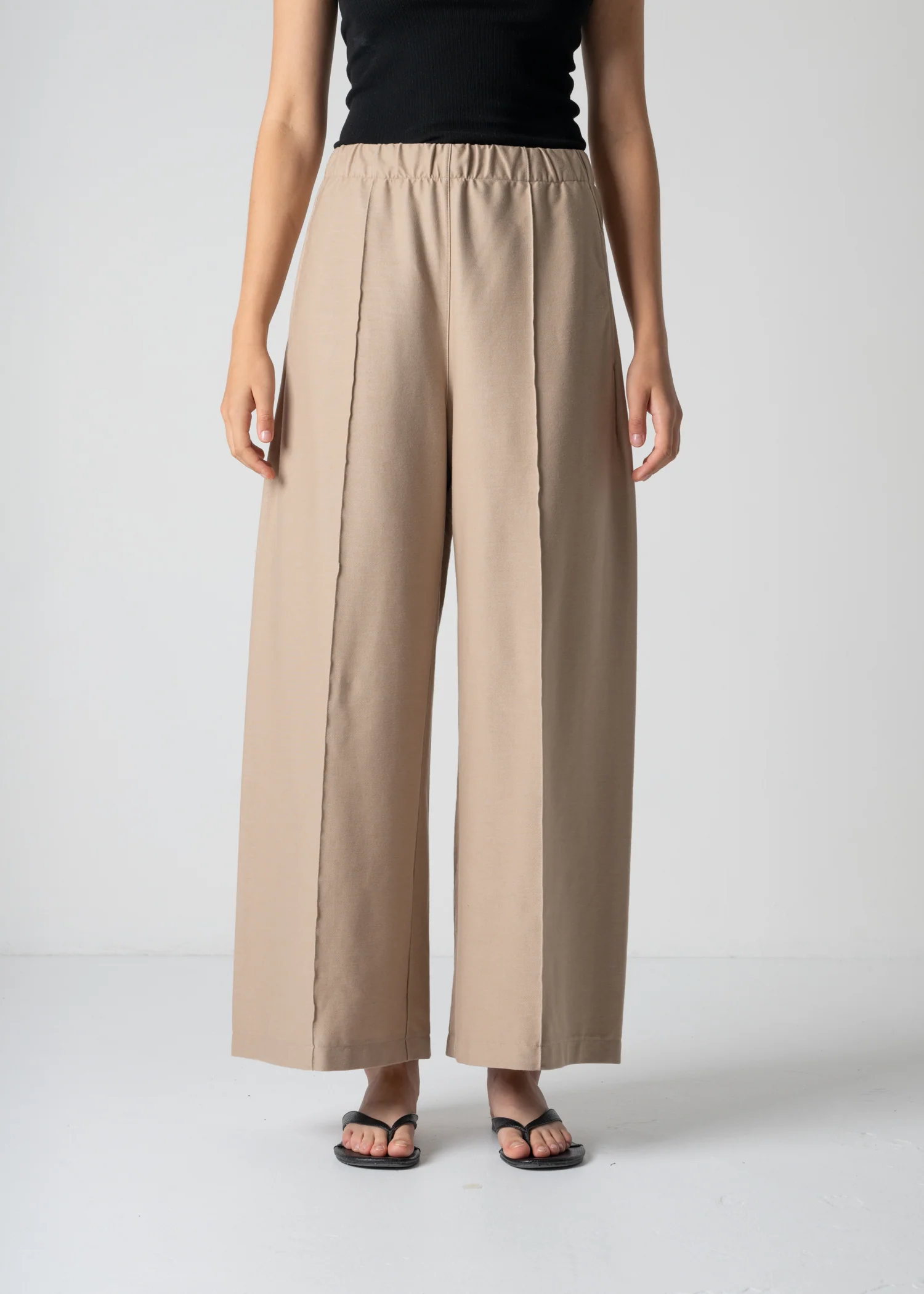 15 GENEVA WIDELEG TROUSERS / LIGHT DENIM-LOOK JERSEY - C12 - Image 11