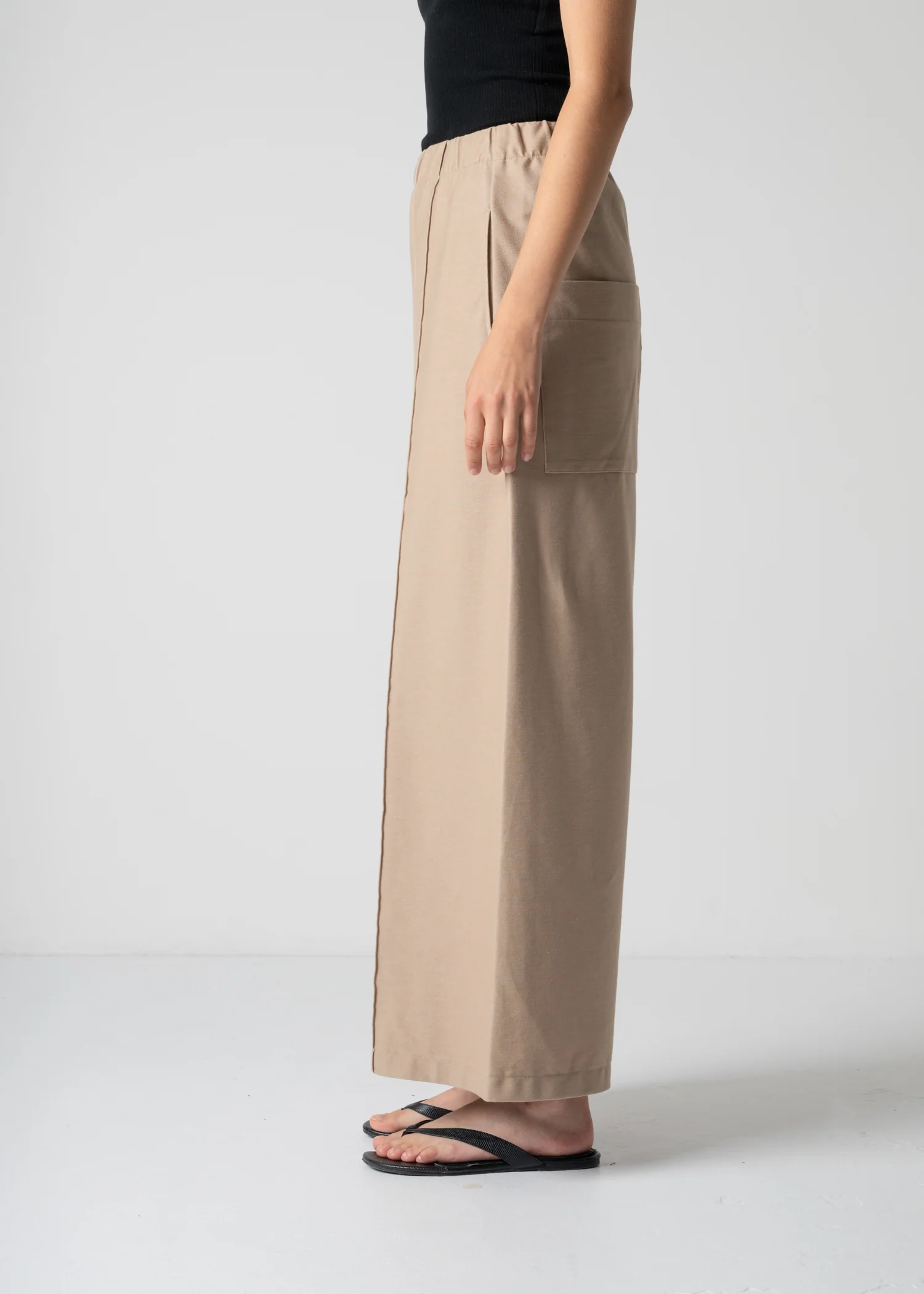 15 GENEVA WIDELEG TROUSERS / LIGHT DENIM-LOOK JERSEY - C12 - Image 13
