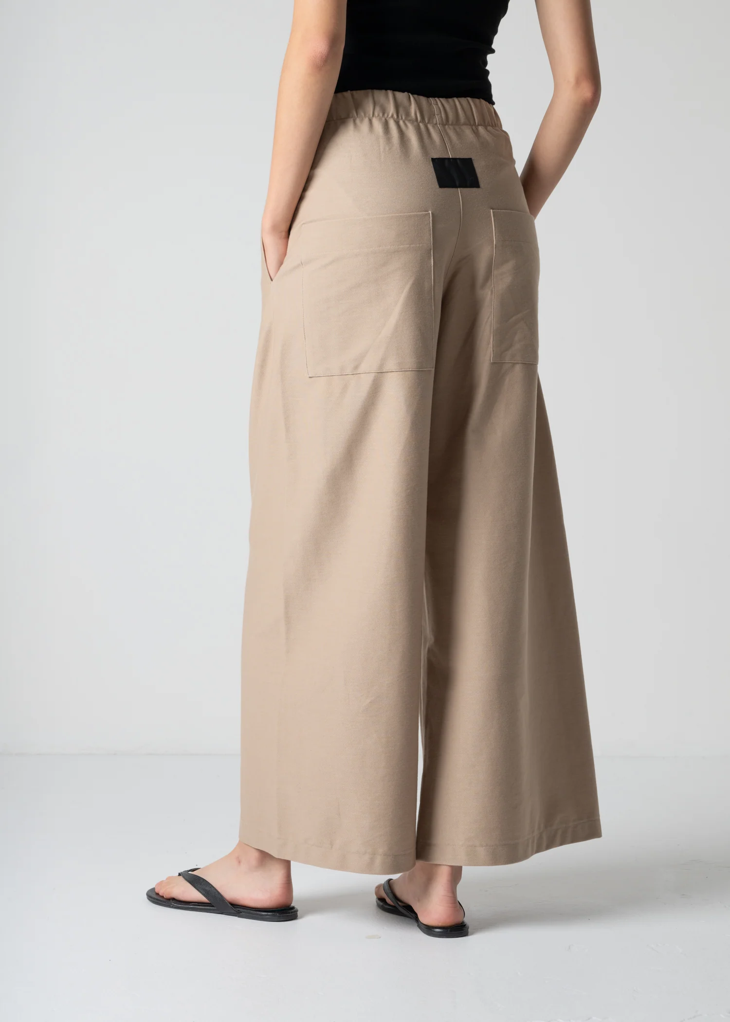 15 GENEVA WIDELEG TROUSERS / LIGHT DENIM-LOOK JERSEY - C12 - Image 15