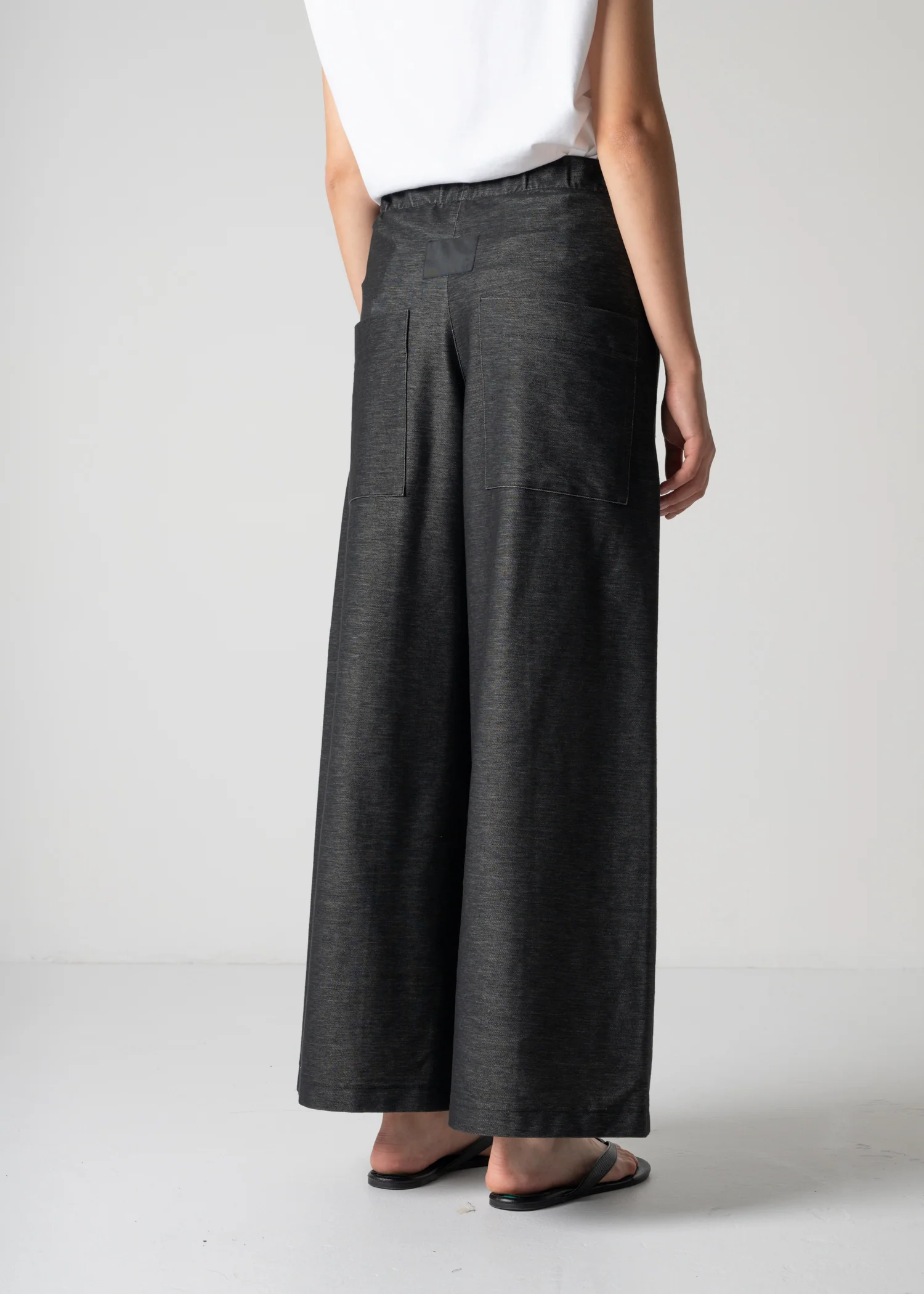 15 GENEVA WIDELEG TROUSERS / LIGHT DENIM-LOOK JERSEY - C12 - Image 7