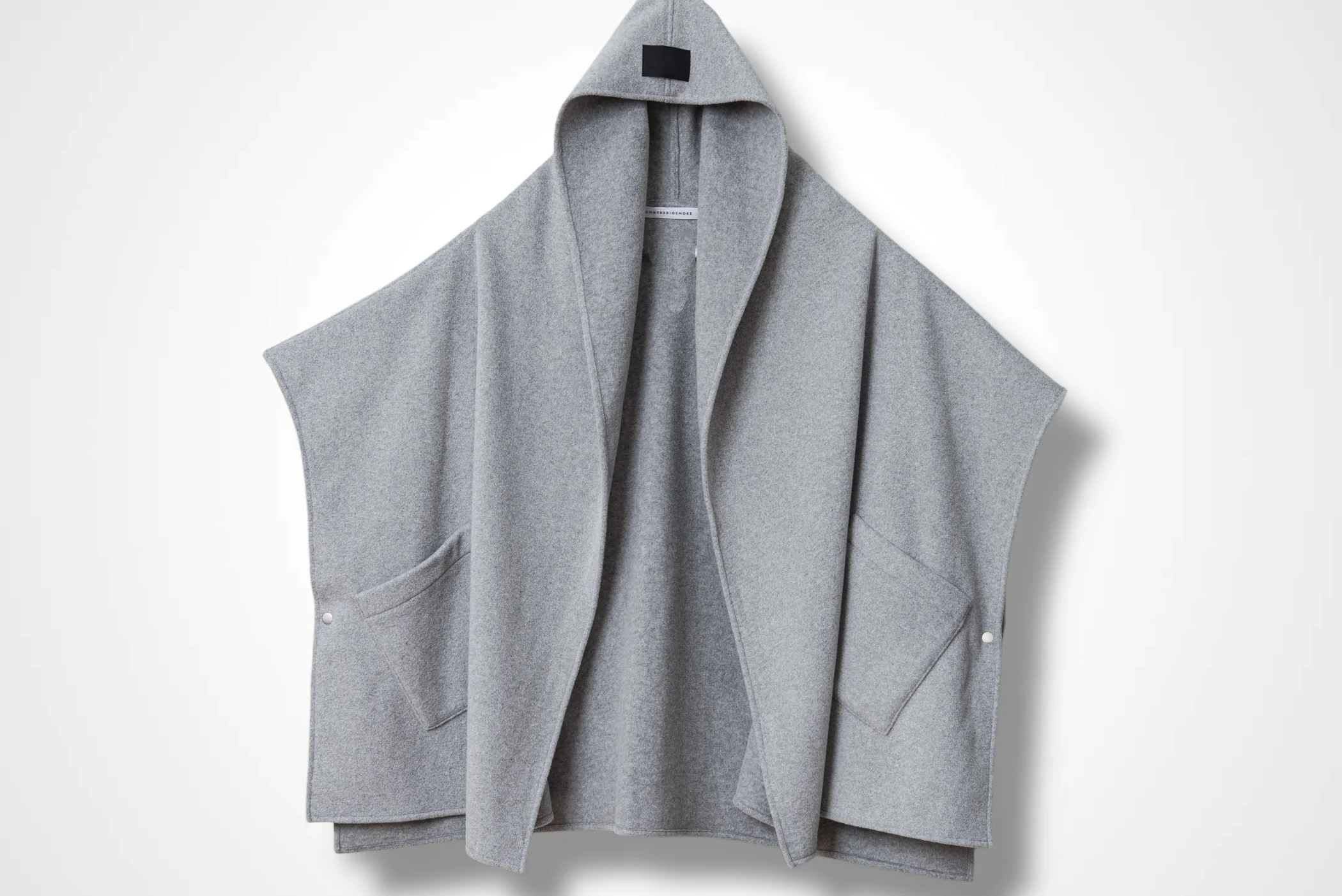 15 GITTY HOODED CAPE / WOOL MIX SHAGGY DOUBLE FACE - C13 - Image 10