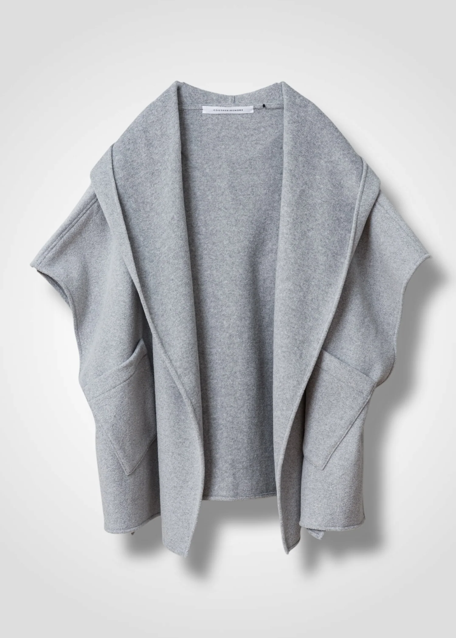 15 GITTY HOODED CAPE / WOOL MIX SHAGGY DOUBLE FACE - C13 - Image 9