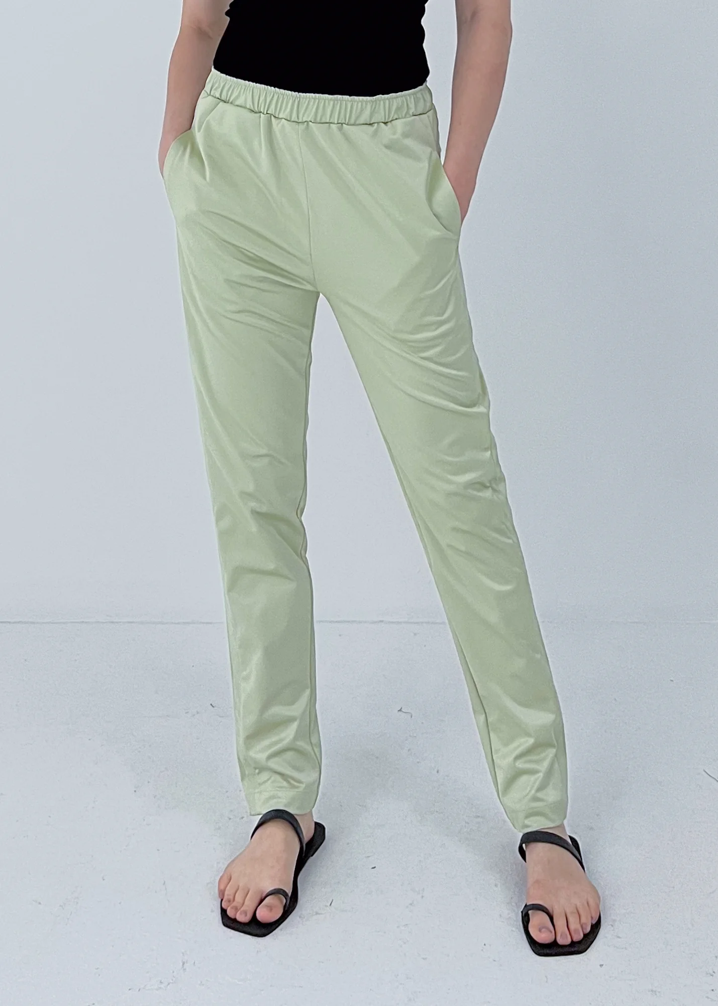 37 HAIDEN TUXEDO LEGGINGS / SILKY SATIN JERSEY - C10 - Image 20
