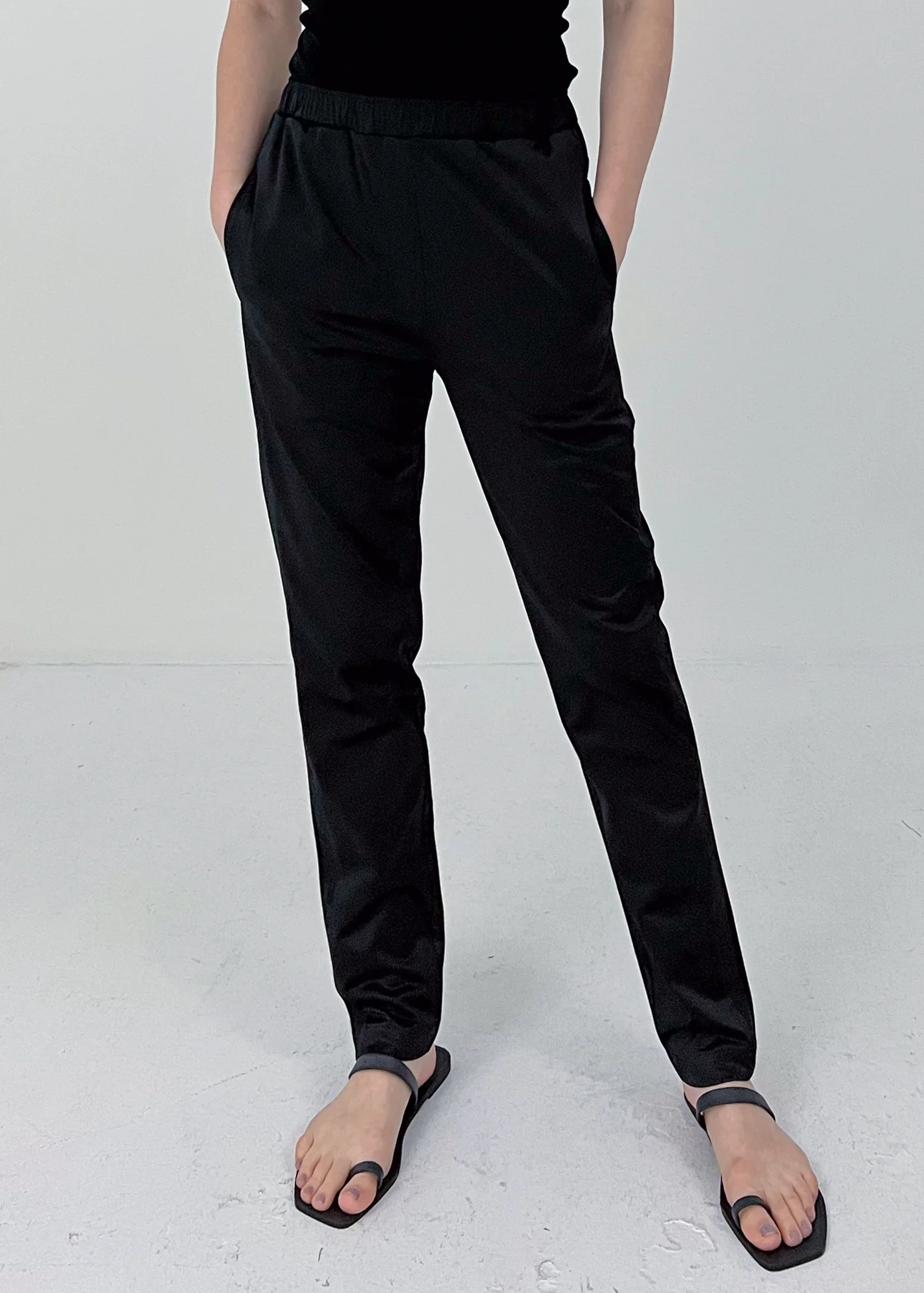 37 HAIDEN TUXEDO LEGGINGS / SILKY SATIN JERSEY - C10 - Image 27