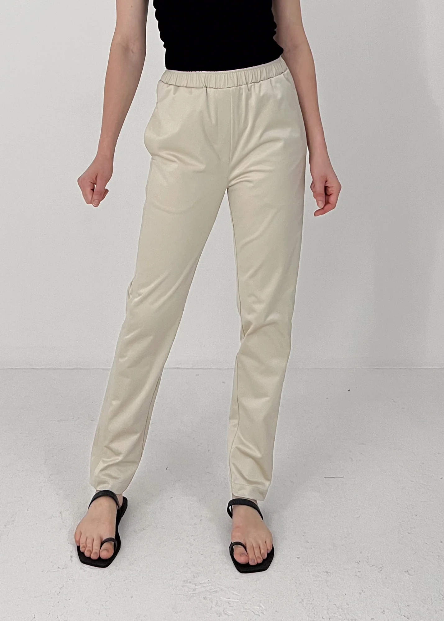 37 HAIDEN TUXEDO LEGGINGS / SILKY SATIN JERSEY - C10 - Image 3