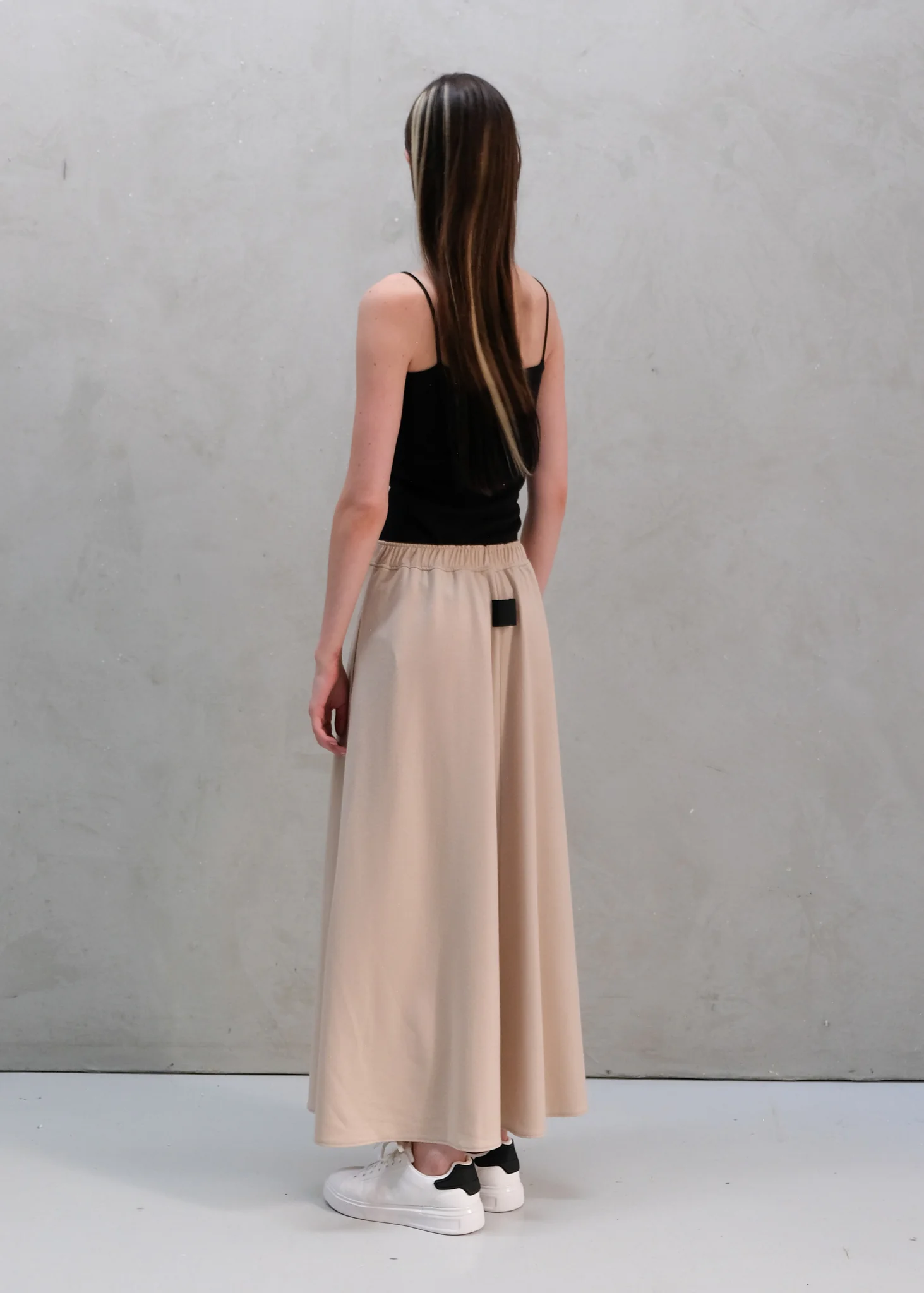 HALO SEMI-FLARE SKIRT / WOOL MILLED JERSEY - C9 - Image 16