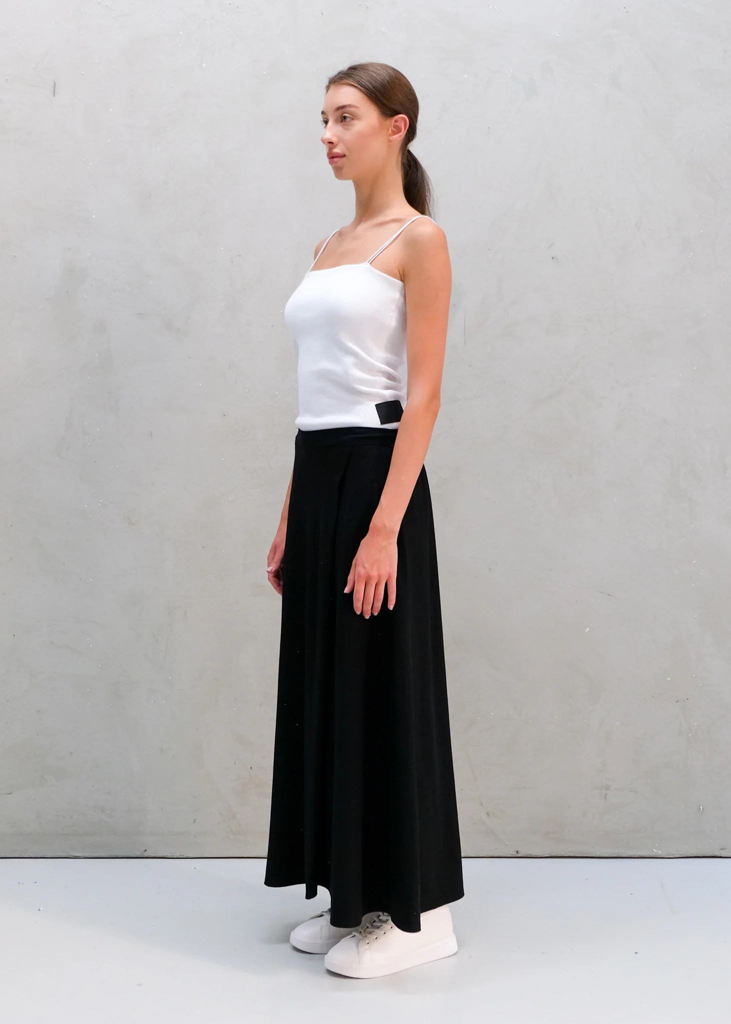 HALO SEMI-FLARE SKIRT / WOOL MILLED JERSEY - C9 - Image 21