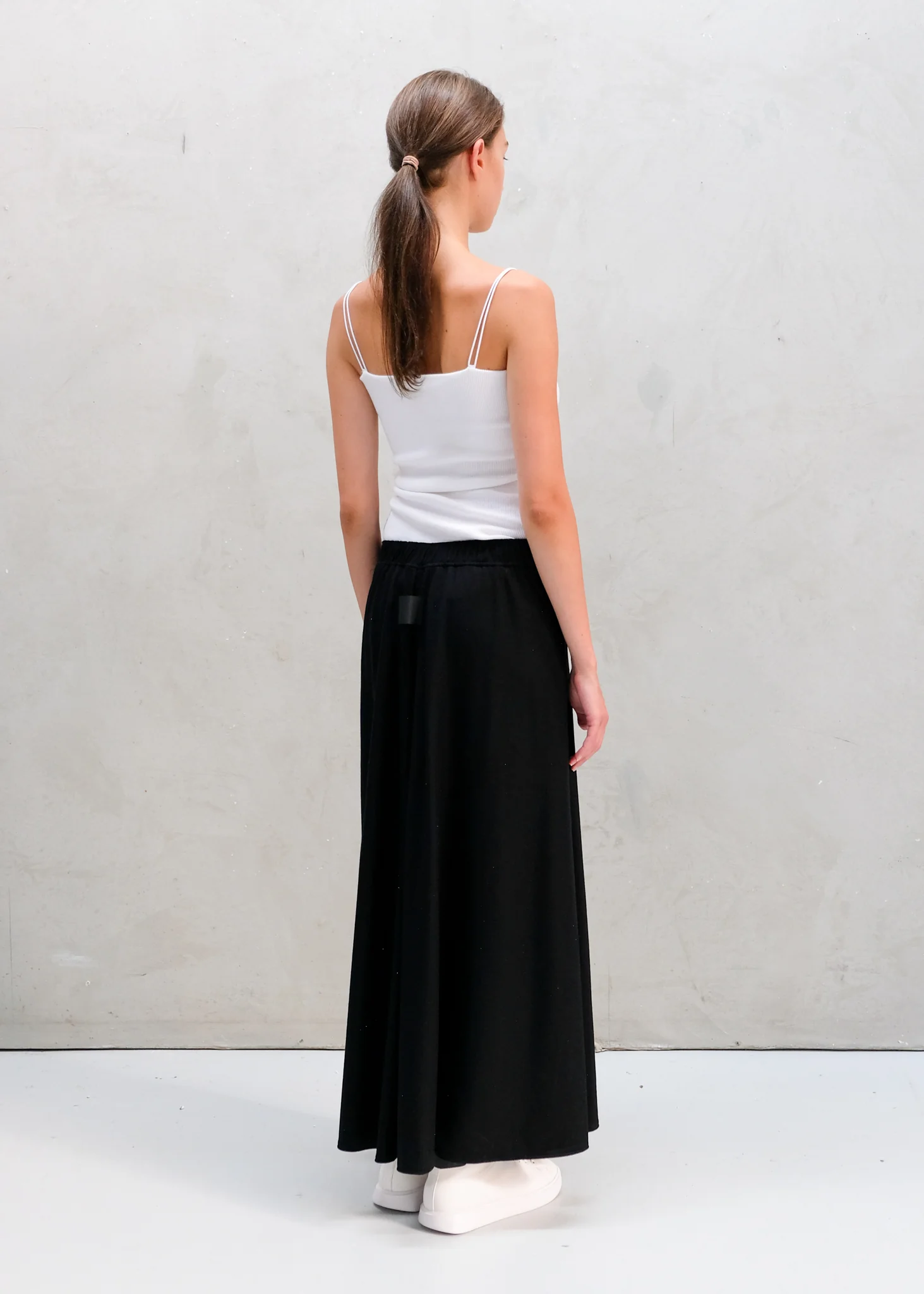 HALO SEMI-FLARE SKIRT / WOOL MILLED JERSEY - C9 - Image 22