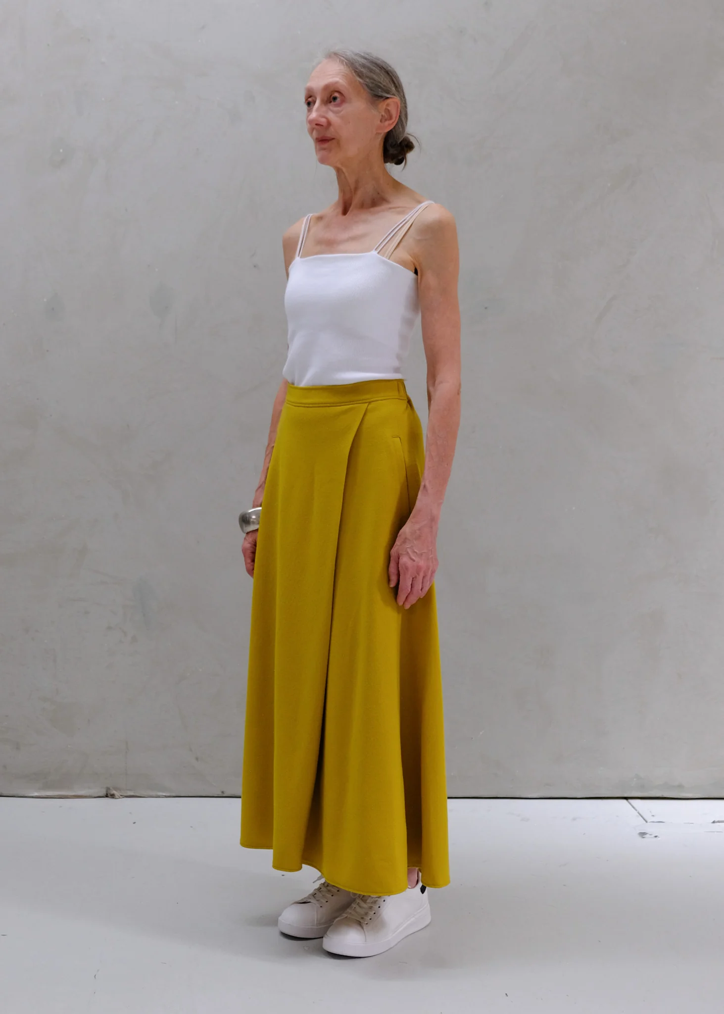 HALO SEMI-FLARE SKIRT / WOOL MILLED JERSEY - C9 - Image 8
